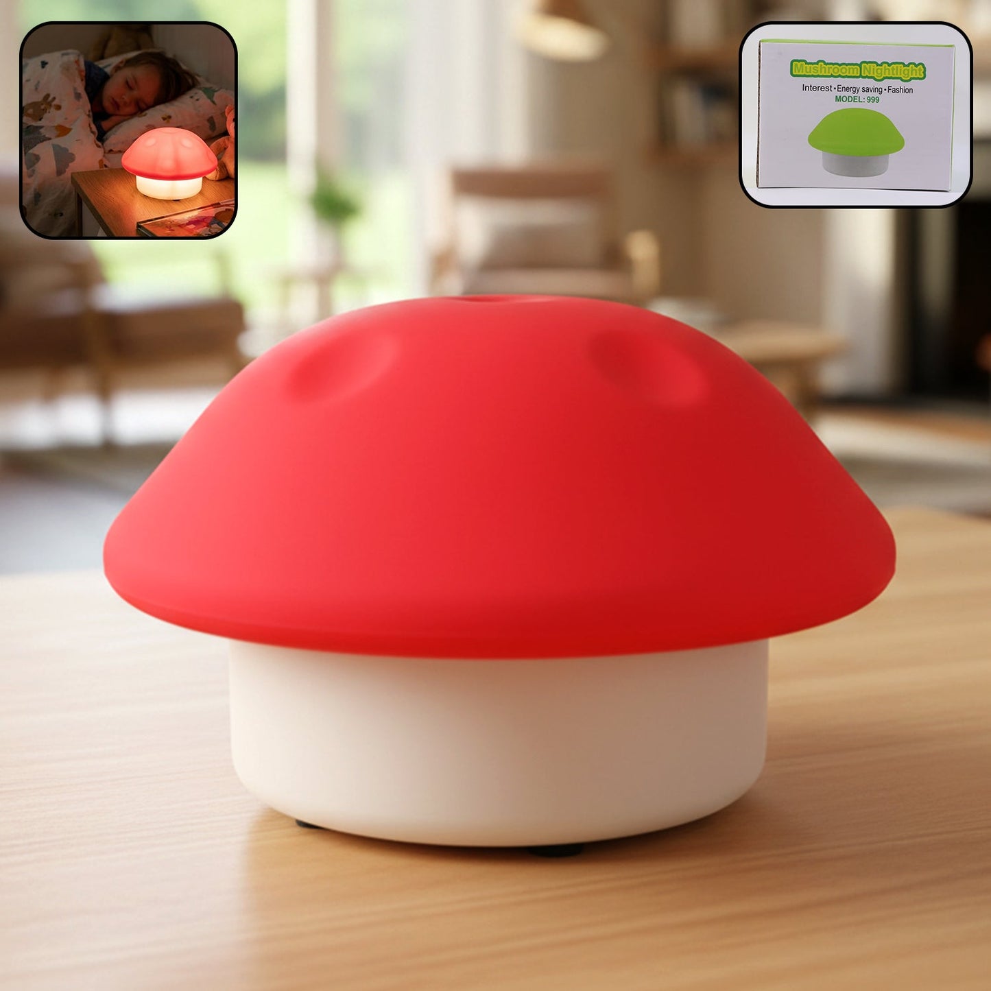 Mushroom Shaped LED Night Light (1 Pc, Mix Color)