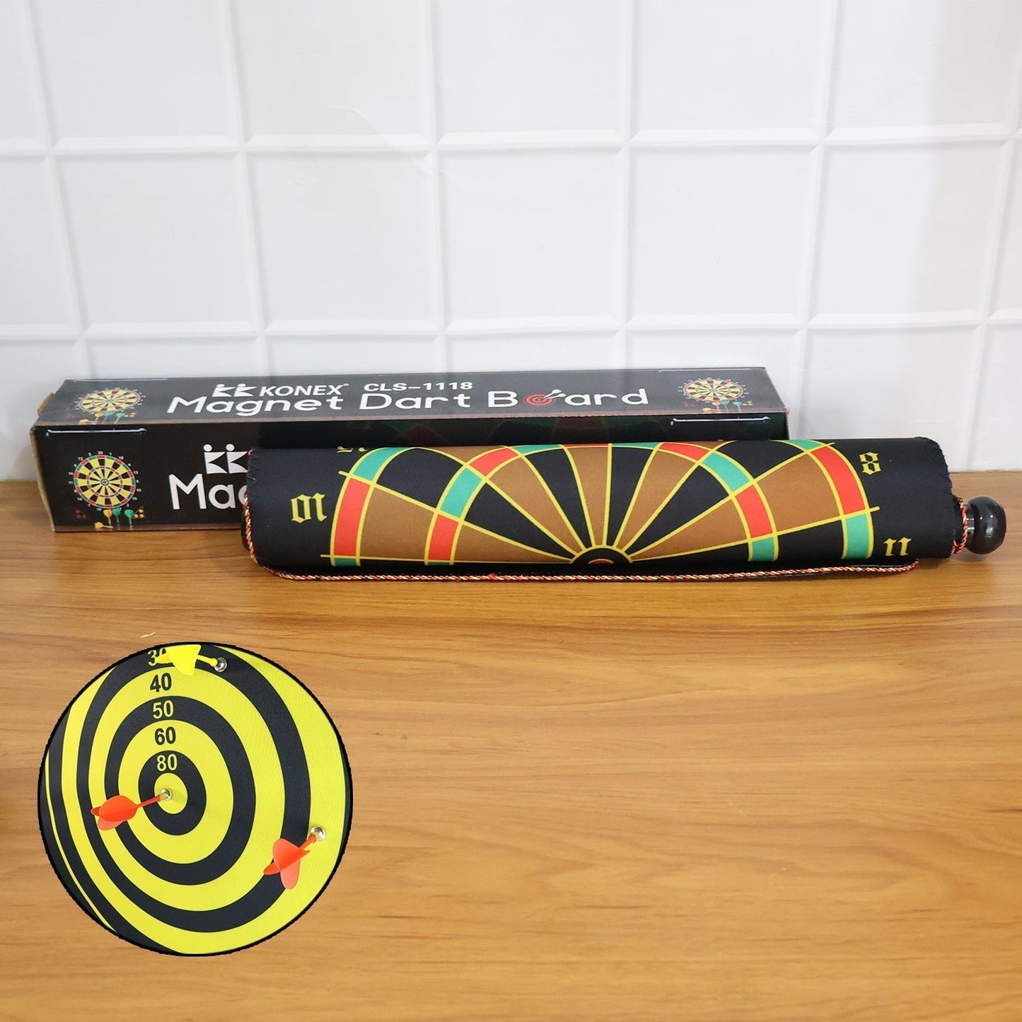 Roll-Up Double-Sided Dartboard Game (1 Set)