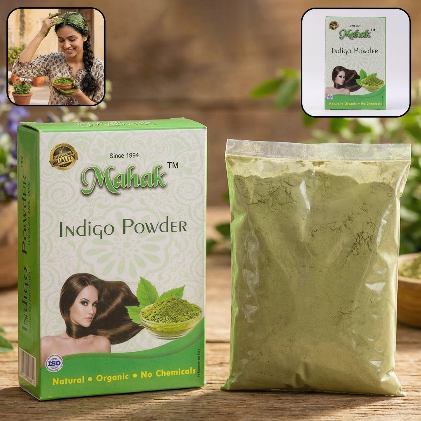 Natural Indigo Powder for Traditional Hair Care Ð 80 gm