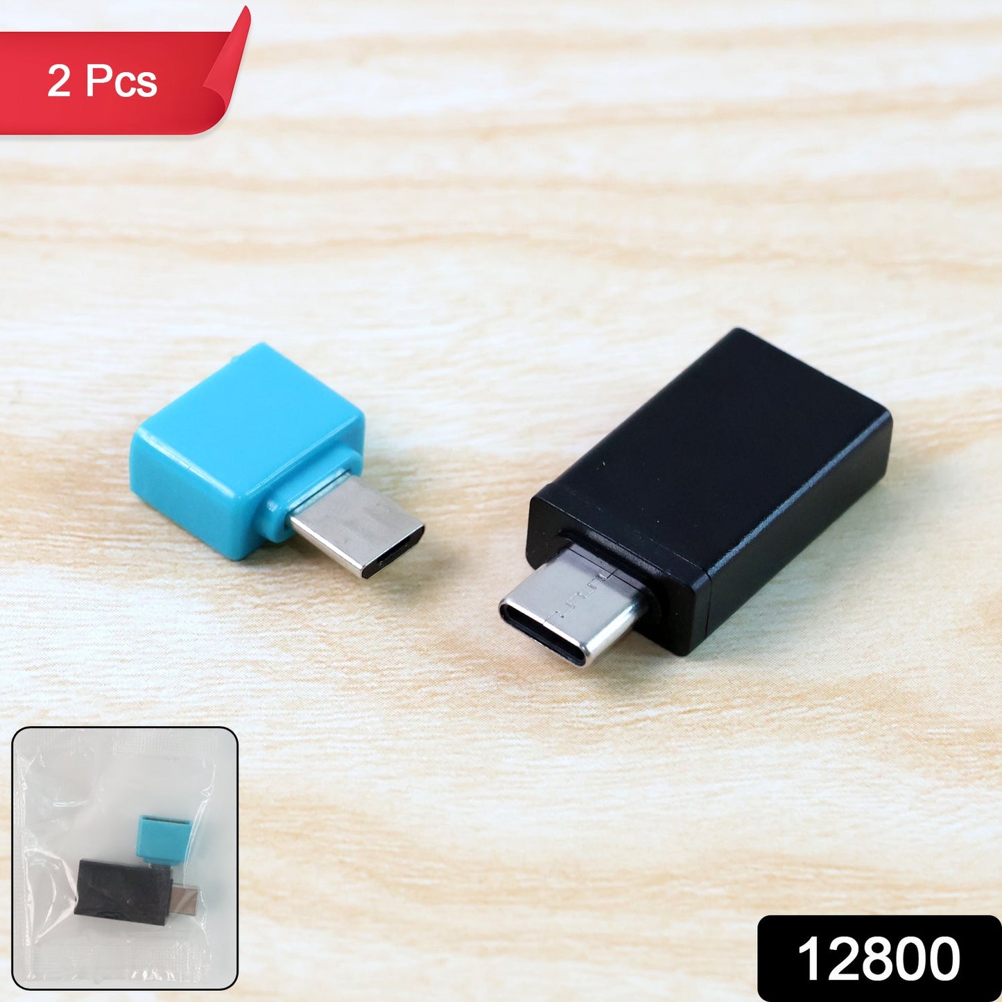 USB Micro & Type-C to USB-A OTG Adapter - (2 Pc / Set)