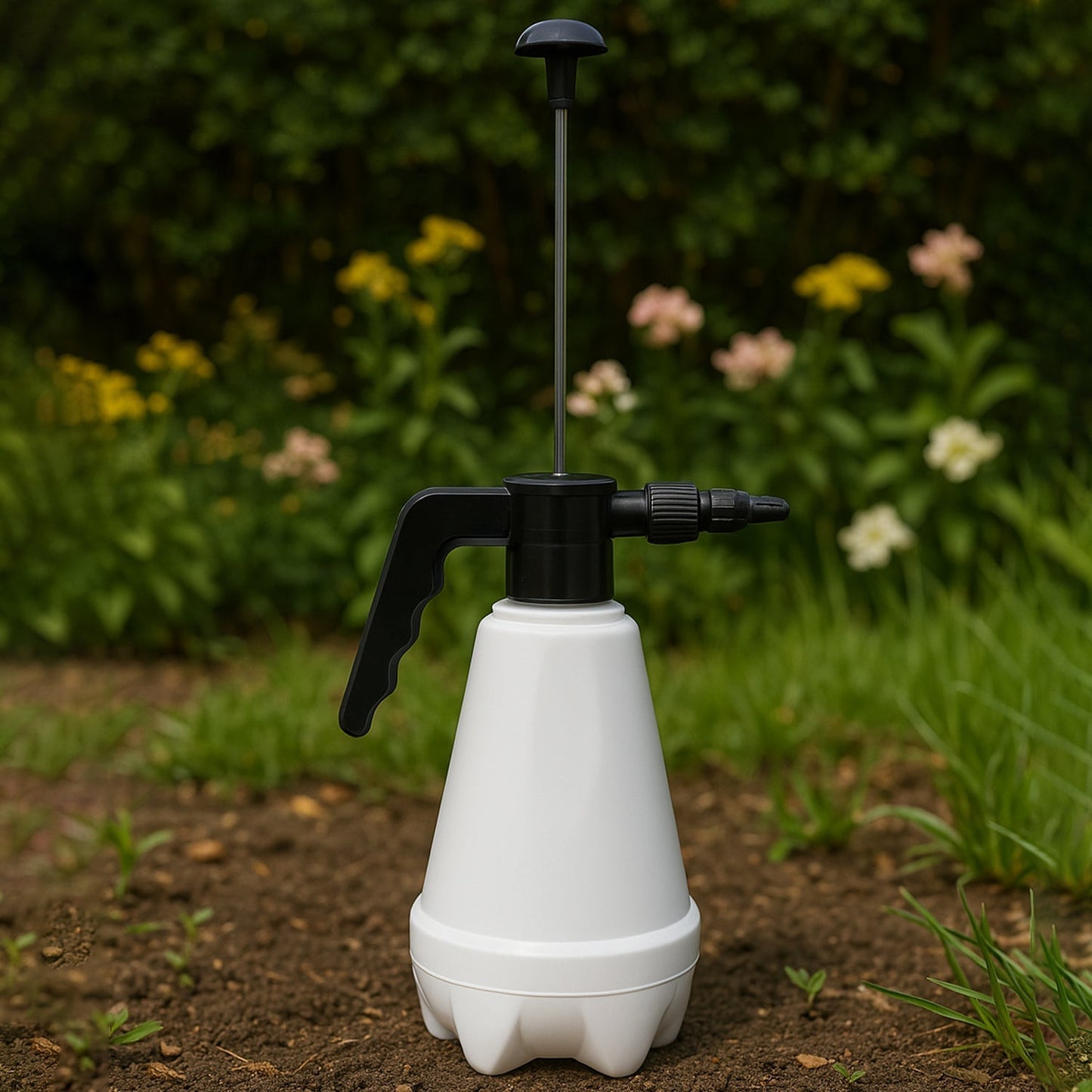 1.5L Heavy-Duty Plastic Pressure Spray Bottle with Adjustable Nozzle