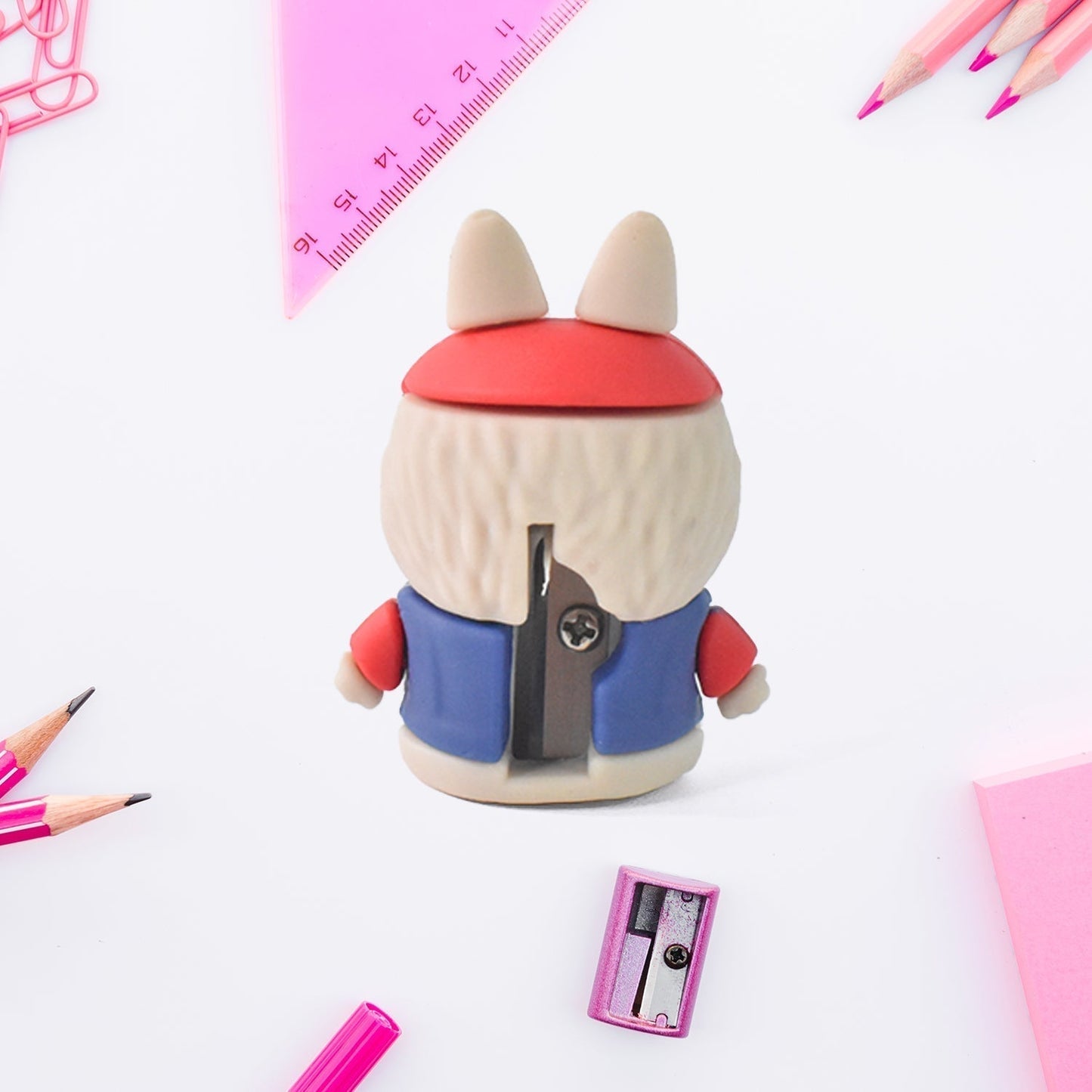 Cartoon-Shaped Pencil Sharpener with Built-In Eraser - Fun & Practical Stationery (1 Pc /Mix Design)
