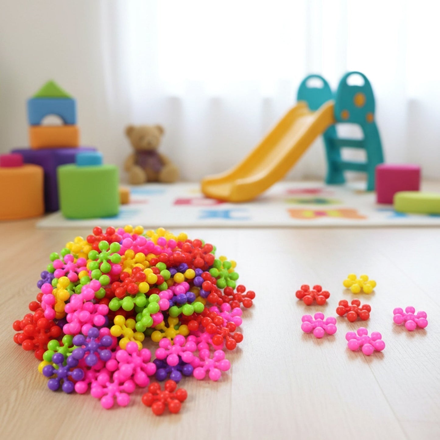 DIY Building Blocks Toy for Kids – Colourful Creative Puzzle (1 Set)