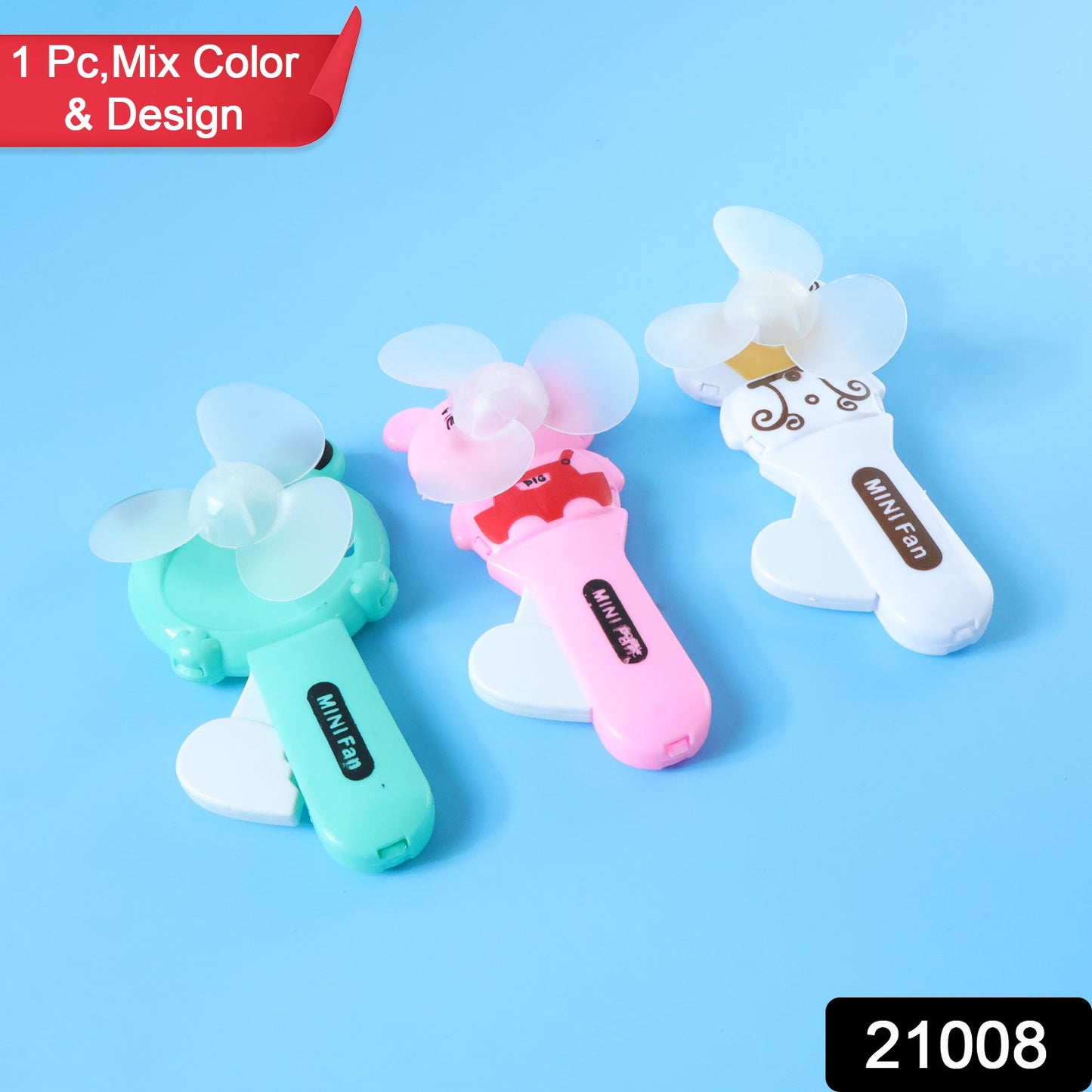 Cute Mini Handheld Fan (1 Pc, Mix Color & Design)