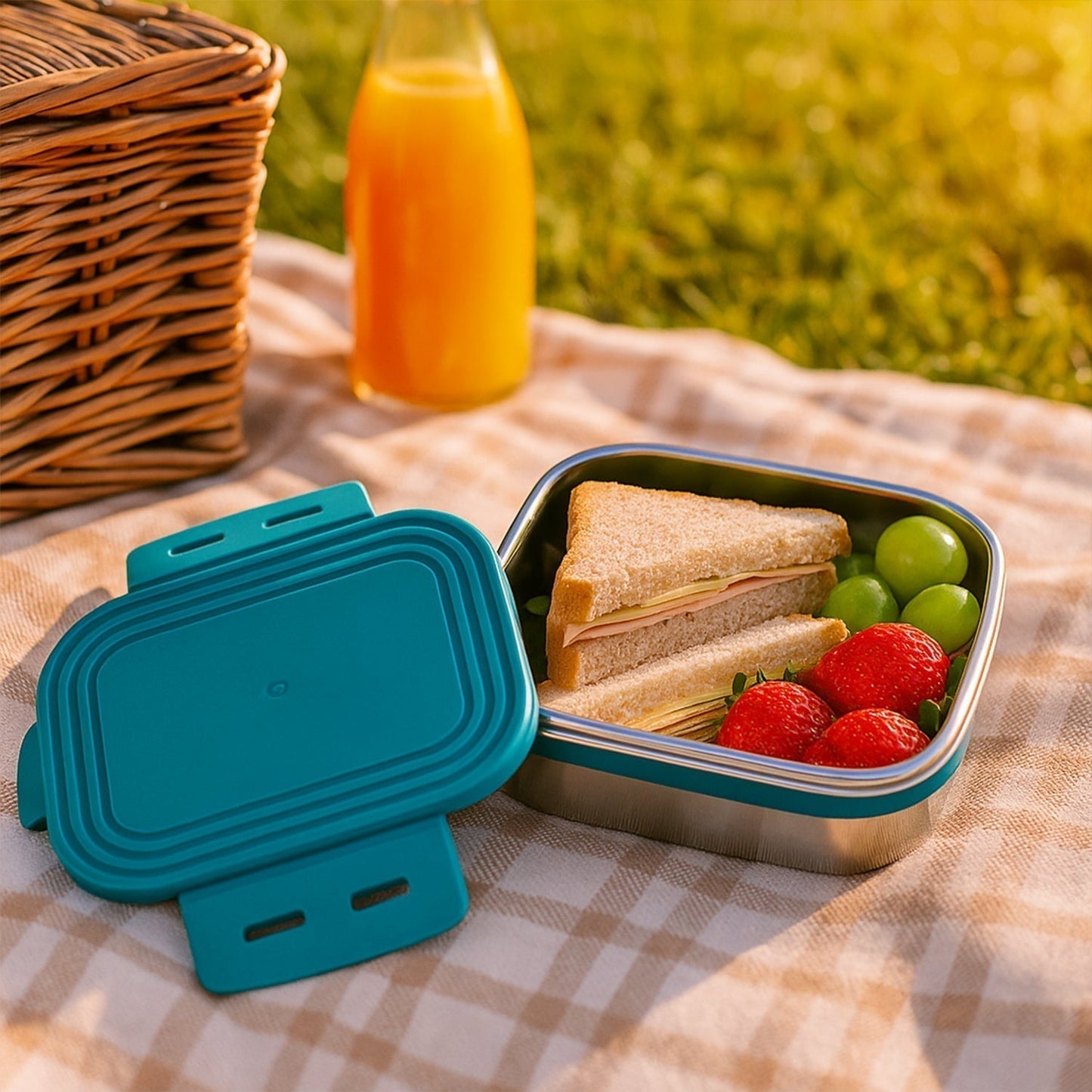 Apex Stainless Steel Mini Stack Plate Food Container (Approx 200 ML)
