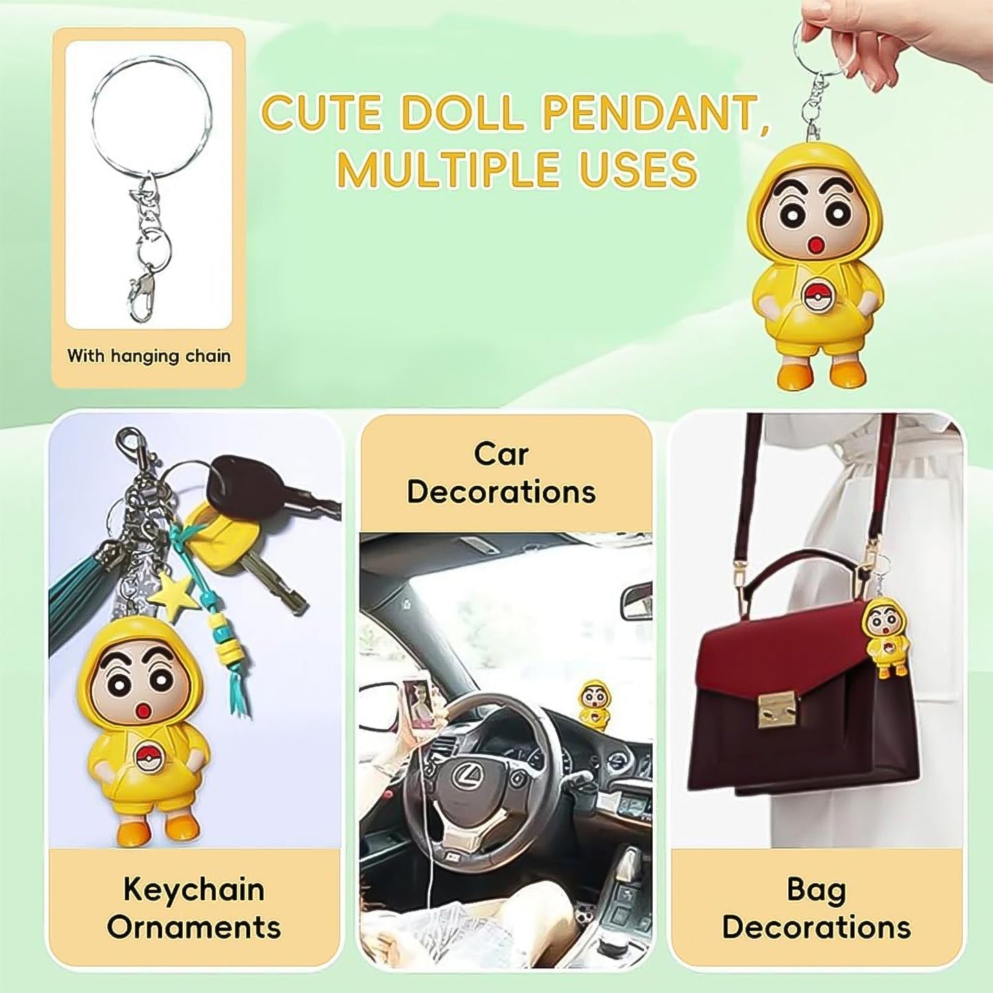 Face Changing Doll Toy with Keyring (1 Pc)