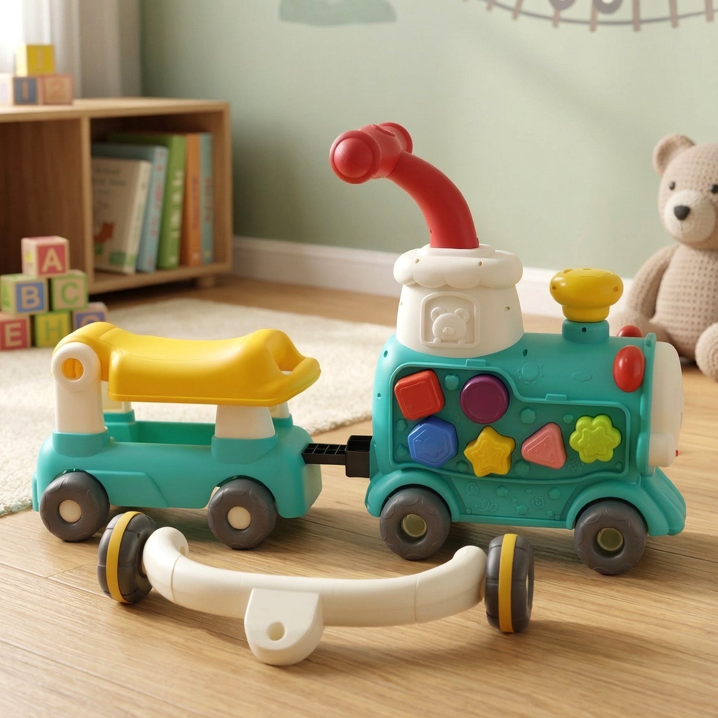 Aditi Tiny Train Baby Walker Ride-On Toy with Push Handle (1 Set)