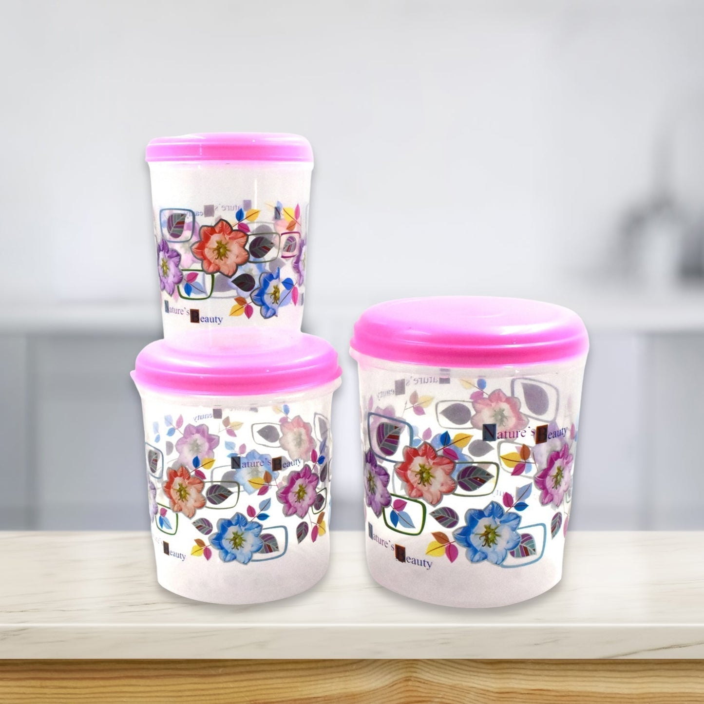 3 Pc Storage Container used in all kinds of places including household and offices for storing stuffs and items etc.