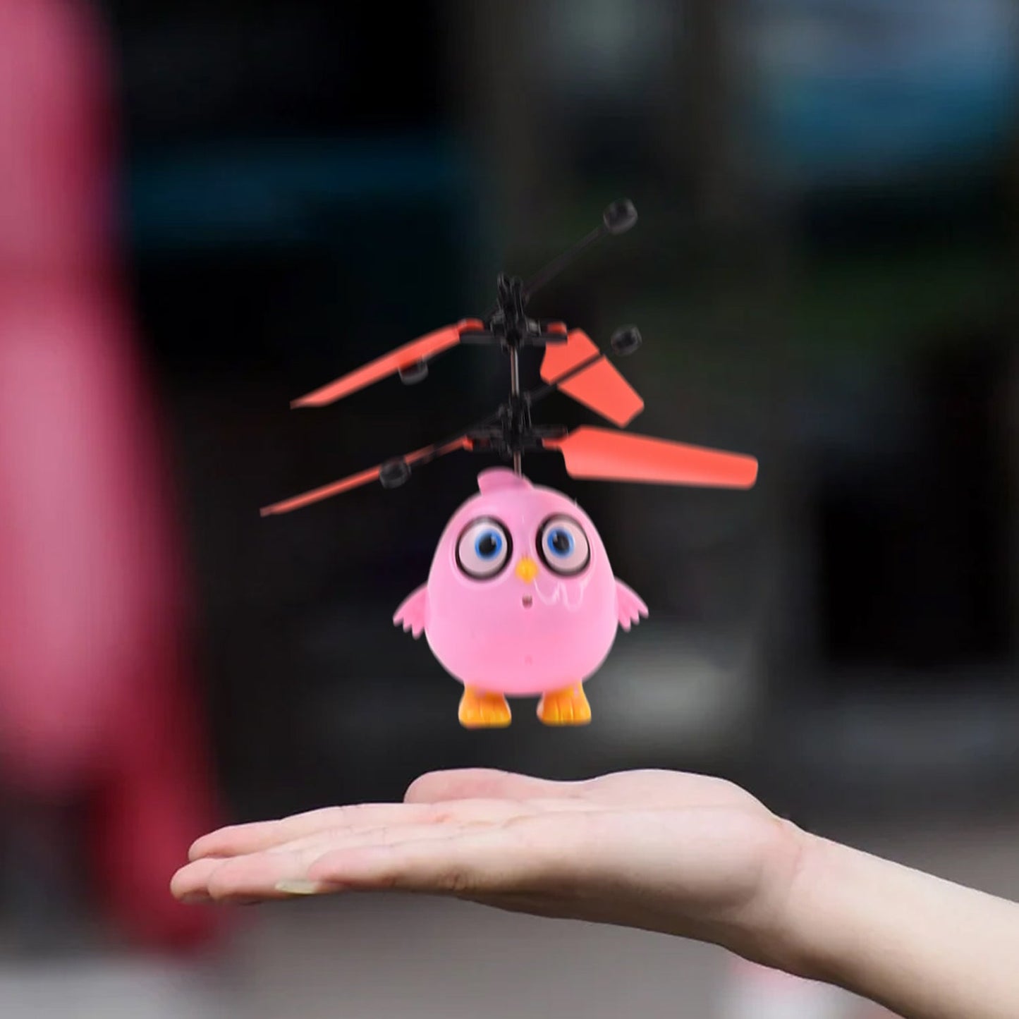 Electroplay Flying Bird RC Toy with LED & Remote Control – Pink Owl Design (1 Set)
