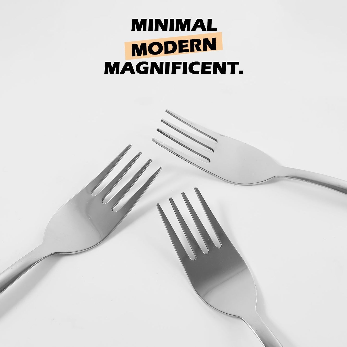 Premium Stainless Steel Dinner Fork - (3 Pc / Set)