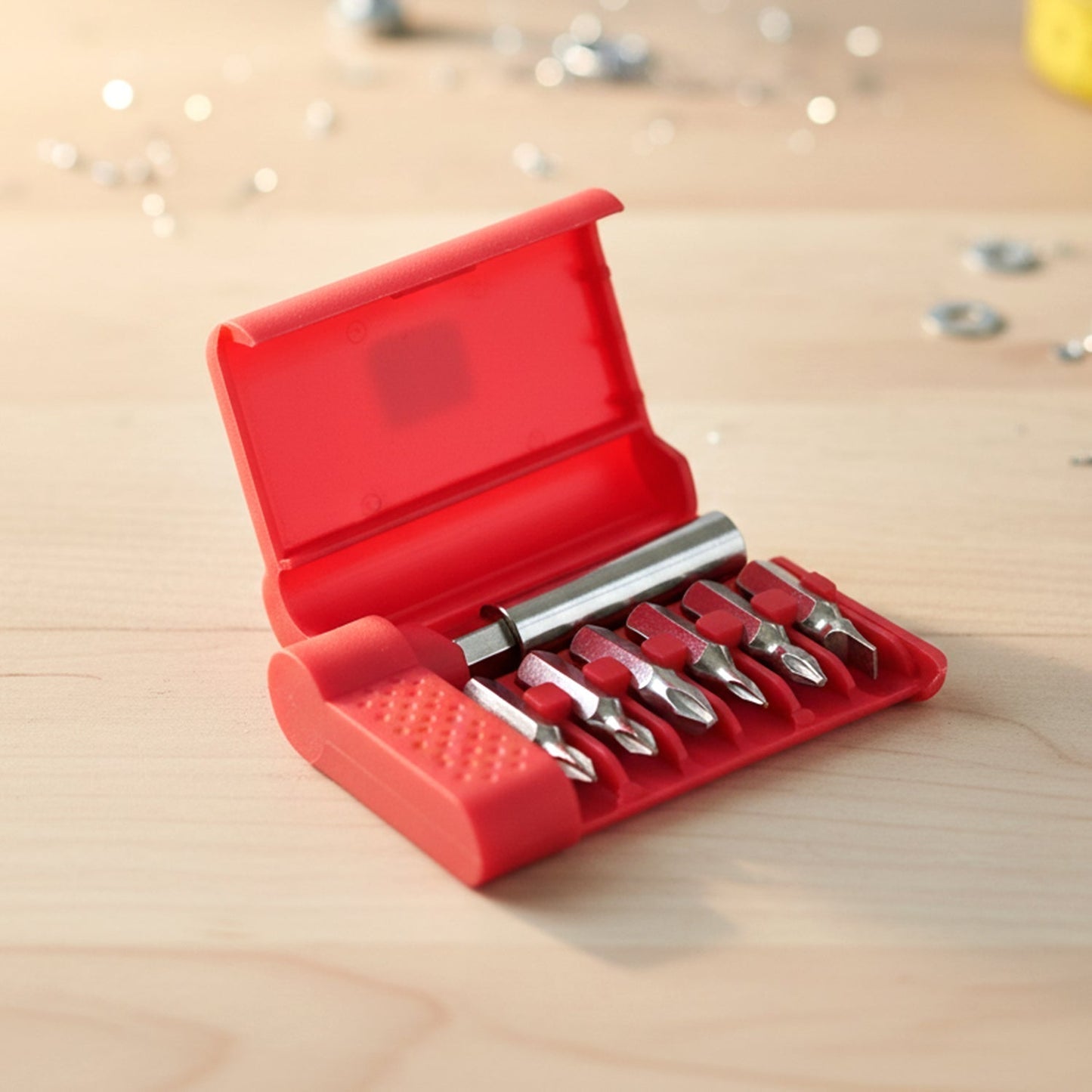 Mini Precision Screwdriver Bit Set with Magnetic Bit Holder (1 Set, 6 Bit)