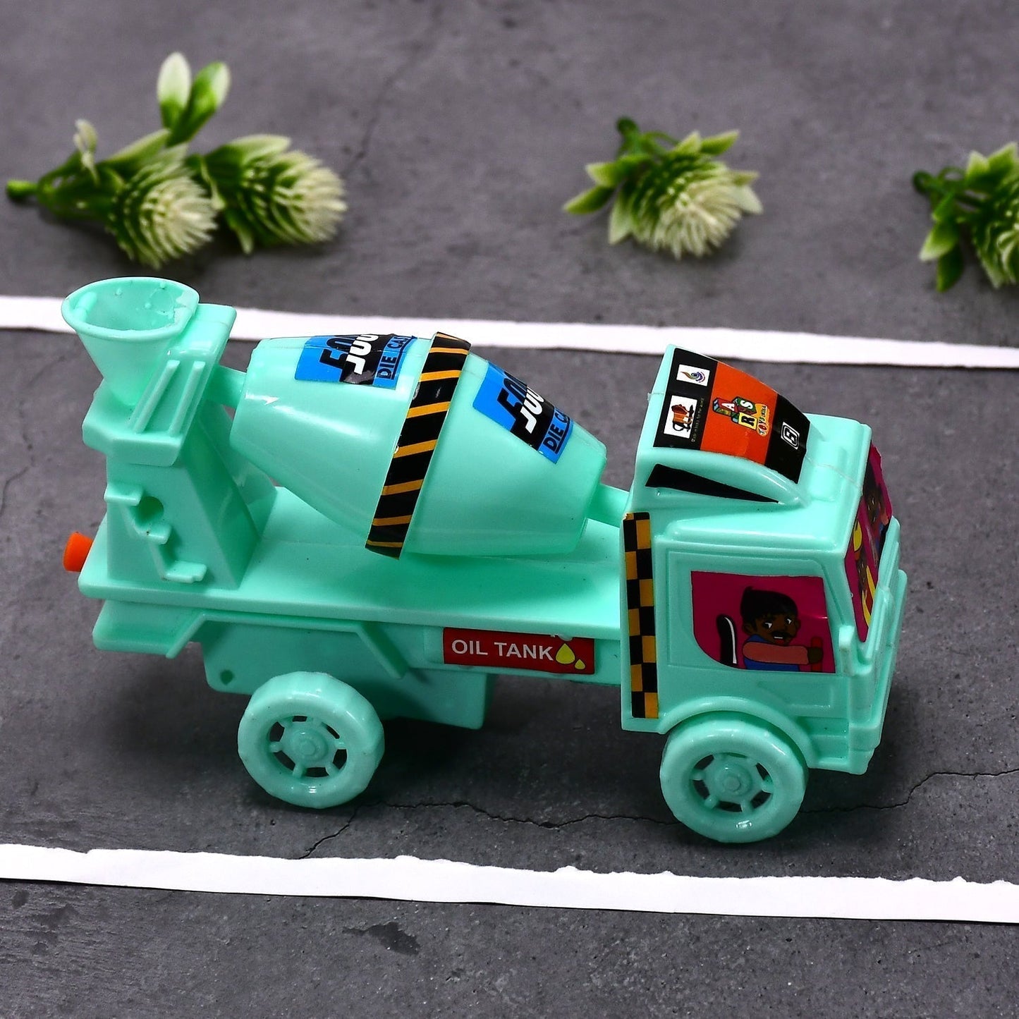 Big Size Heavy Duty Rotating Cement Mixer Dumper Truck Toys for Kids Toddlers Boys and Girls - Construction Toy Friction Vehicle Toy