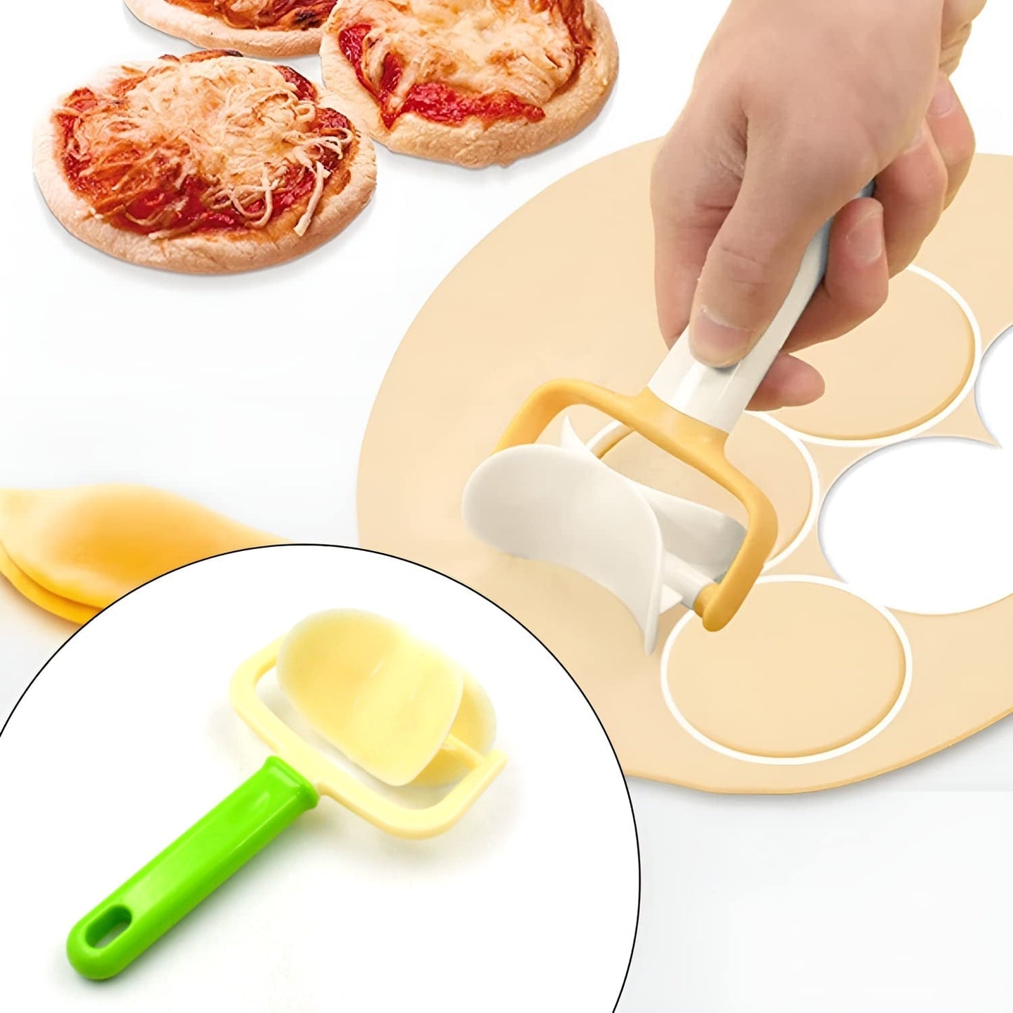 Plastic Cake Ball Cutter - Round Roll Forming Mold for Baking & Puri Making (1pc)