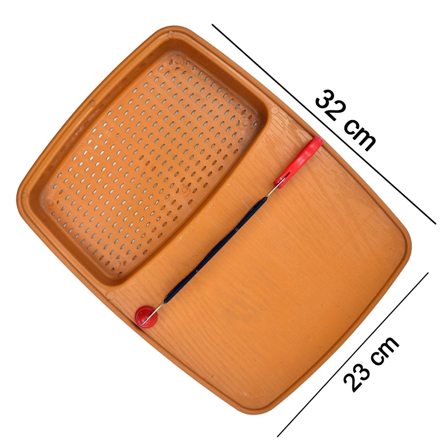 Thick Plastic Kitchen Chopping Cutting Slicing Tray with Holder