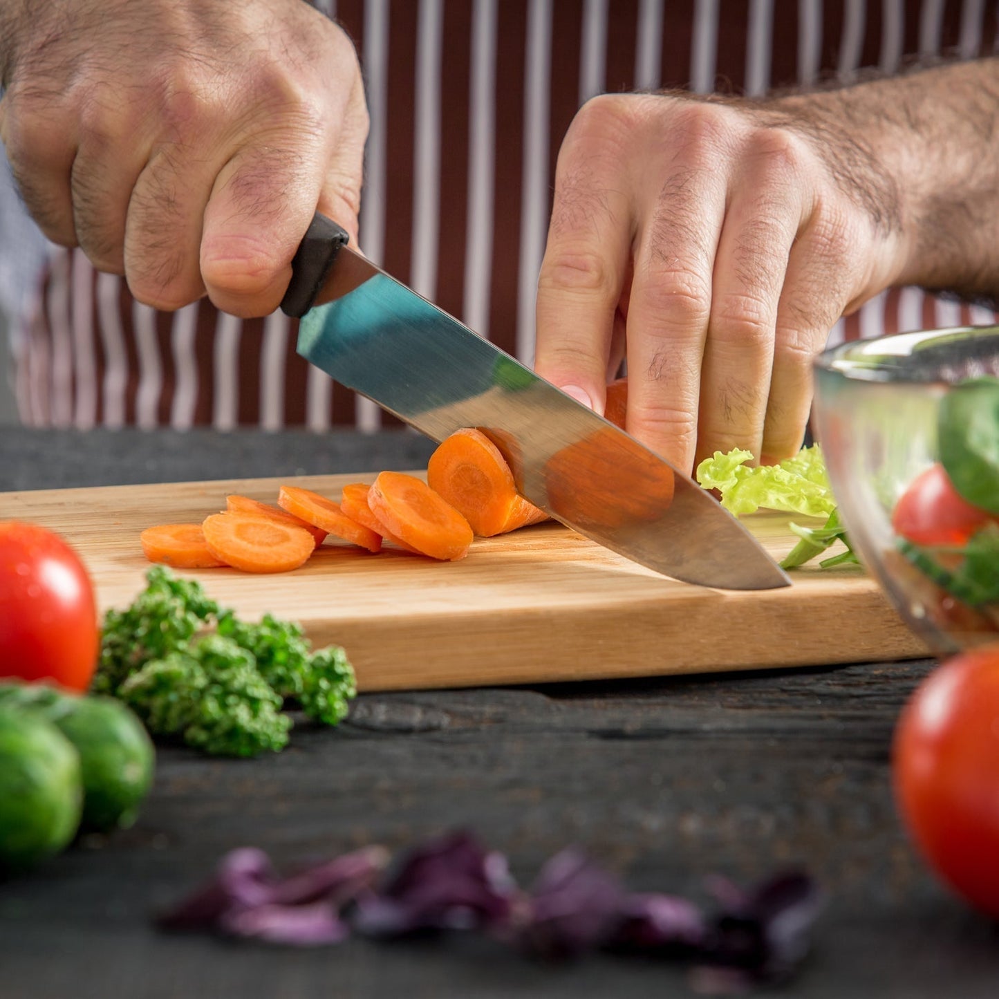 Natural Wood Chopping Cutting Board for Kitchen Vegetables, Fruits & Cheese, BPA Free.