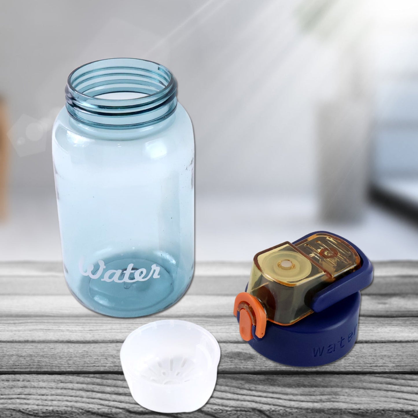 Plastic Leak-Proof Flip Cap & Safty Lock Water Bottle (600ml Approx / 1 Pc)