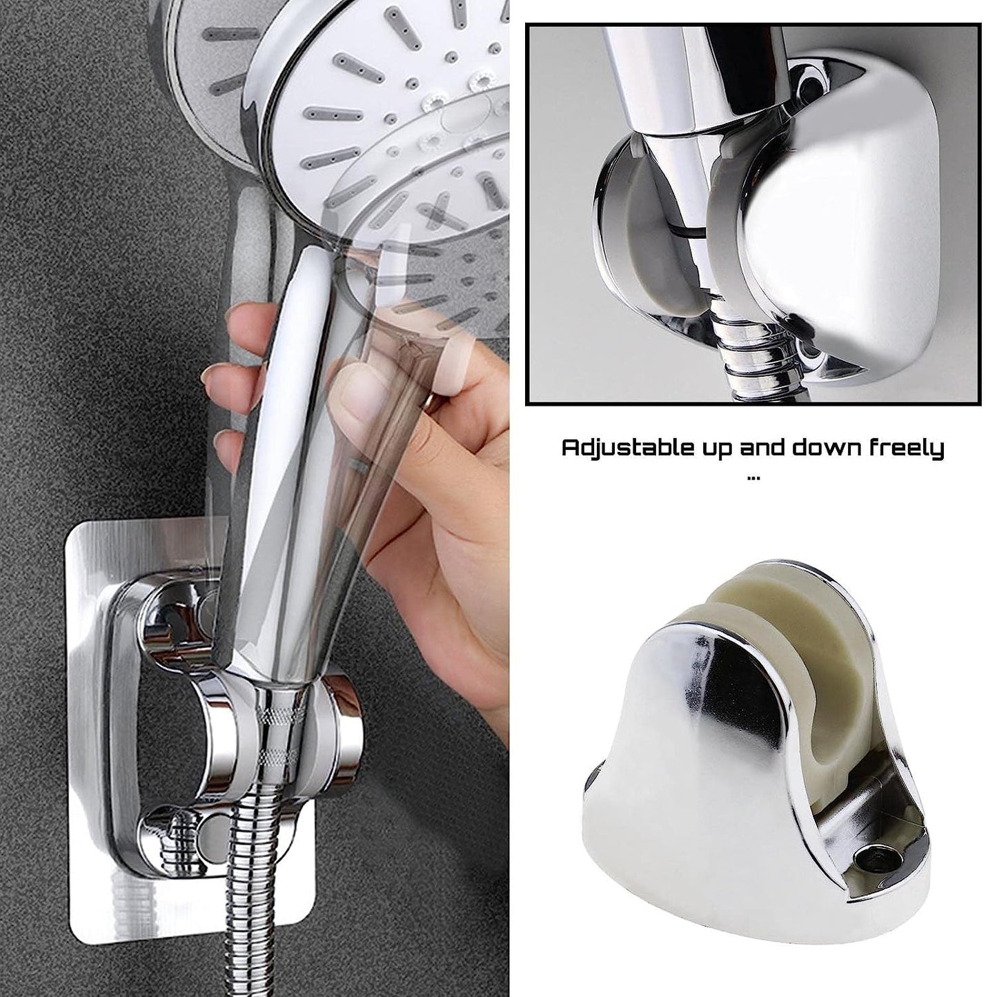 Adjustable Hand Shower Holder with Fixing Screws Adjustable Bracket for Bathroom