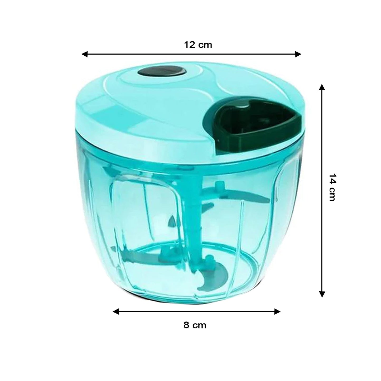 Manual Stainless Steel Vegetable Chopper – Compact, Extra Sharp with 5 Blades