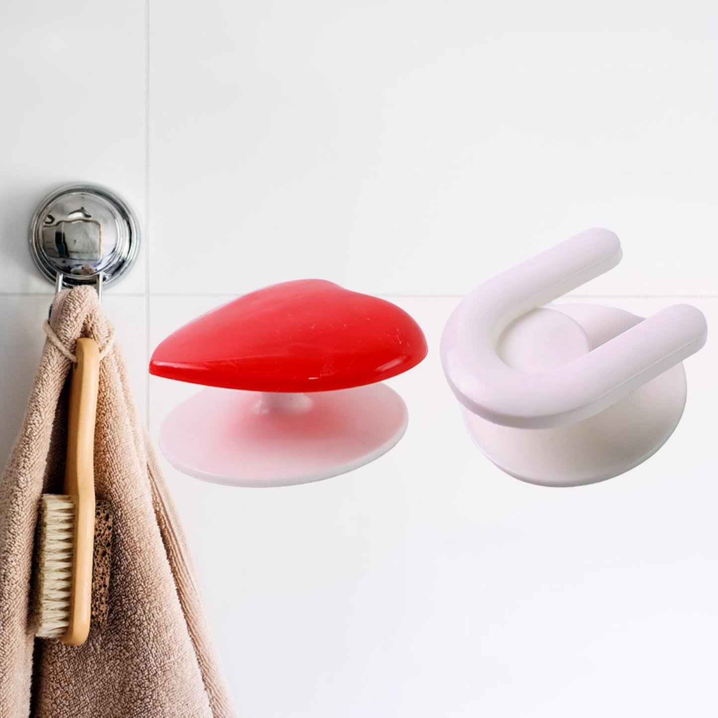 Adhesive Wall Hook Set For KItchen, Bathroom & Home (3pc)