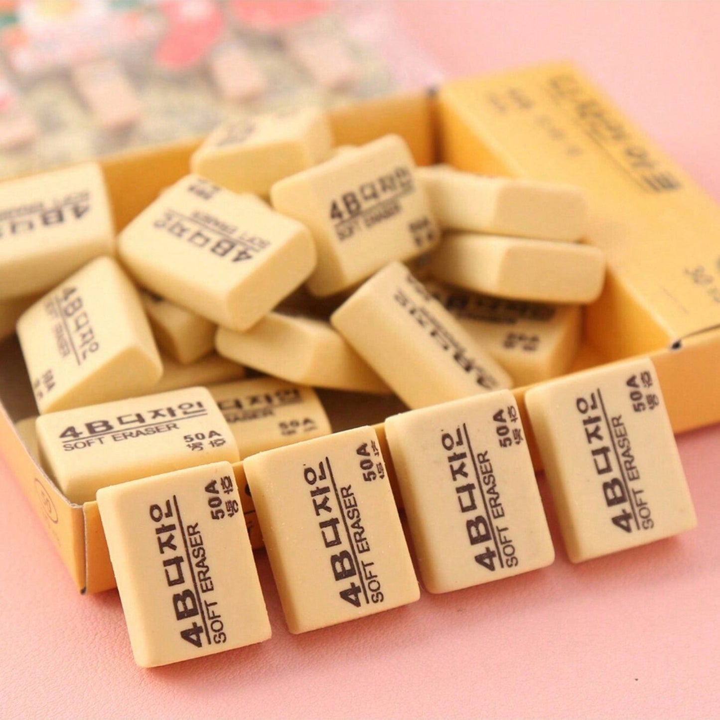 4B Erasers 30 Pack Erasers Yellow Erasers for Kids