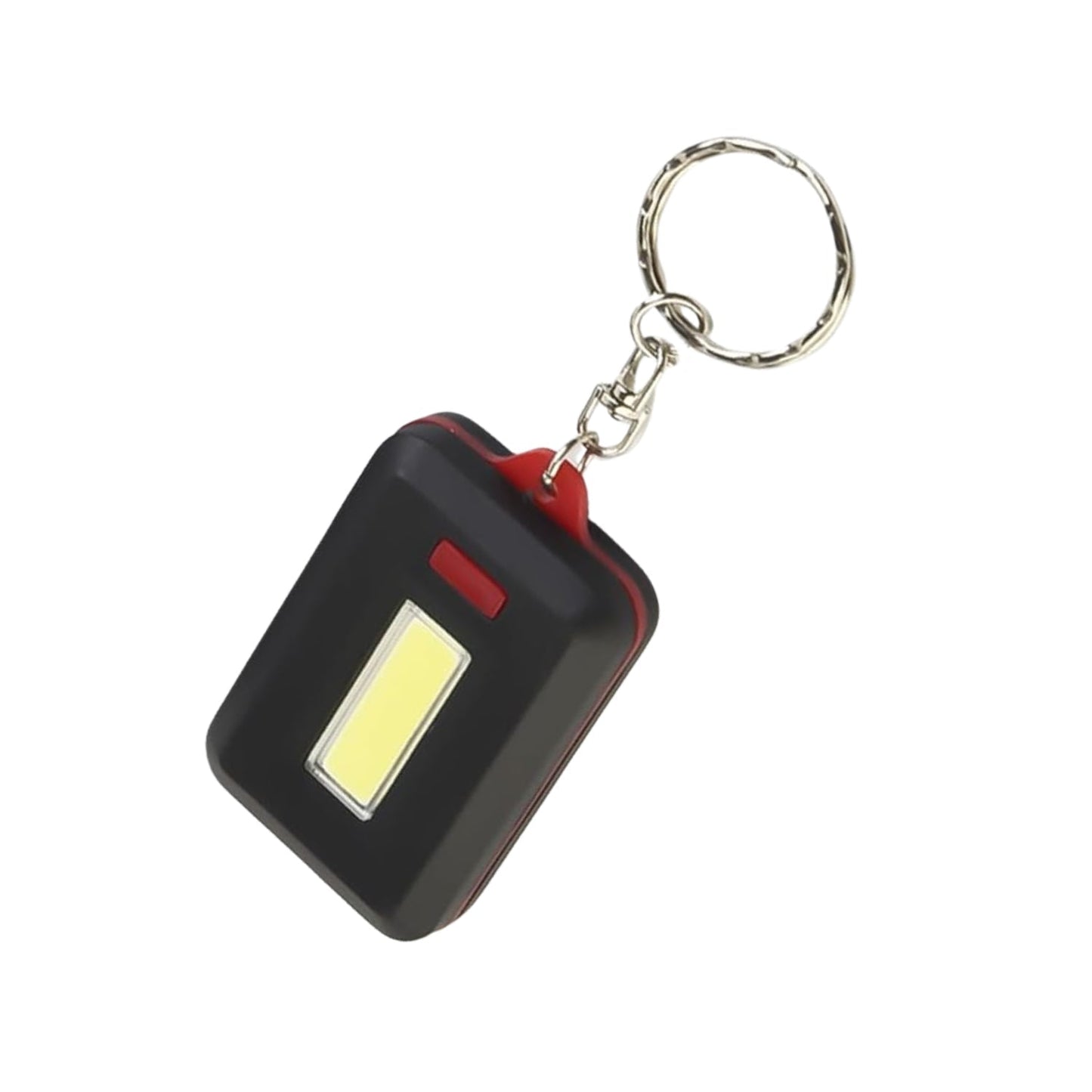 LED Keychain COB Light with Hook & Loop Sticker. 3 Light Modes (1 Pc / Battery Not Included)