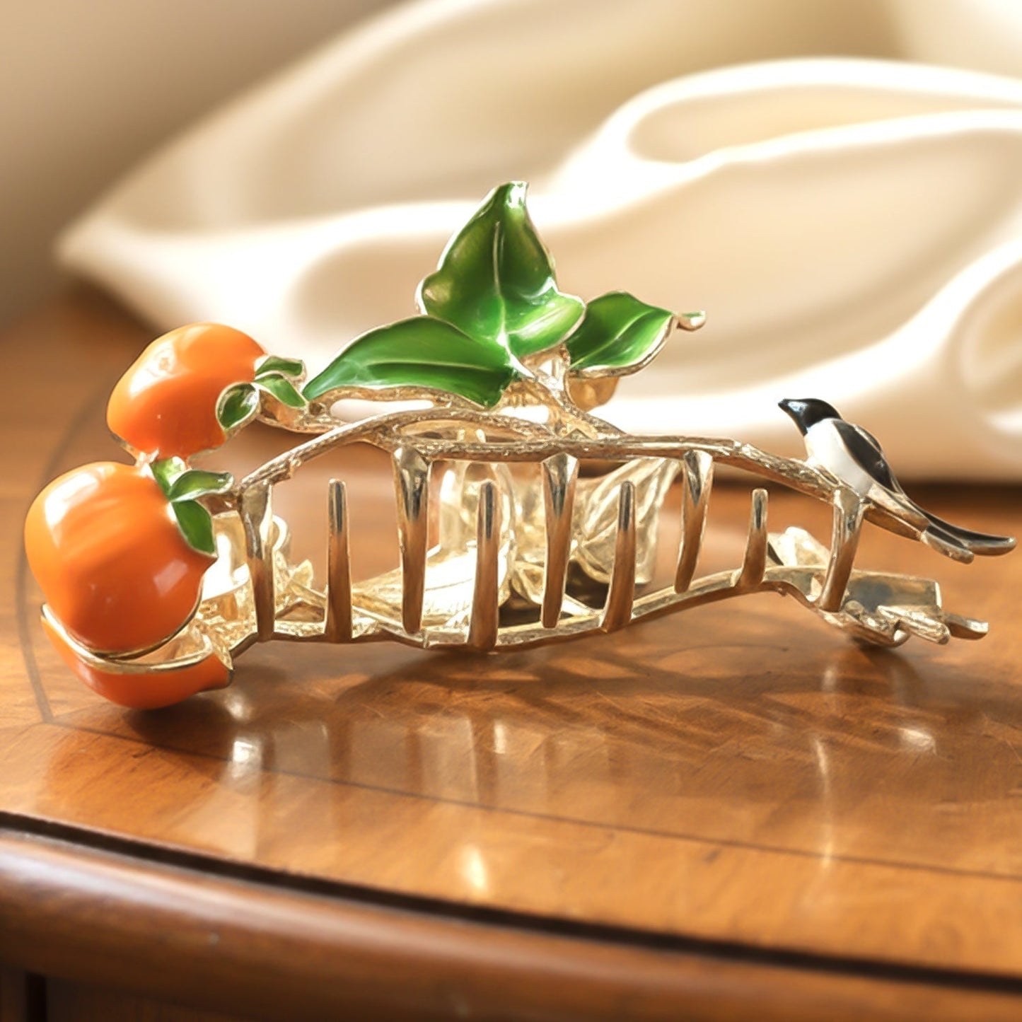 Elegant Fruit & Leaf Decorative Hair Claw Clip (1 Pc)