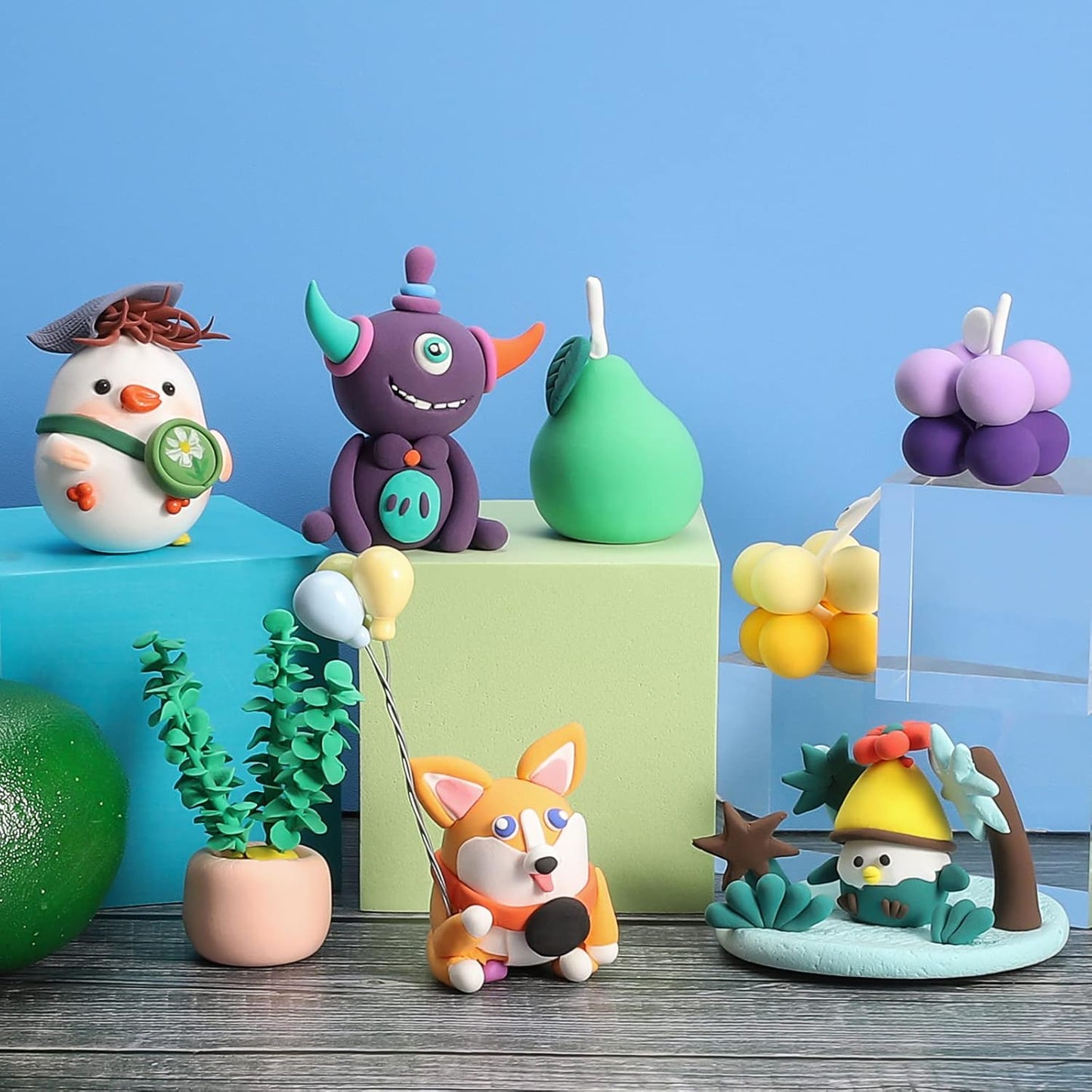 Kids 12 Color Antibacterial Super Clay Set for Creative Play (1 Set)