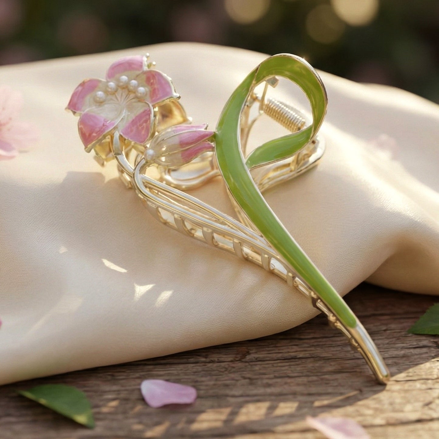 Elegant Floral Decorative Hair Claw Clip (1 Pc)