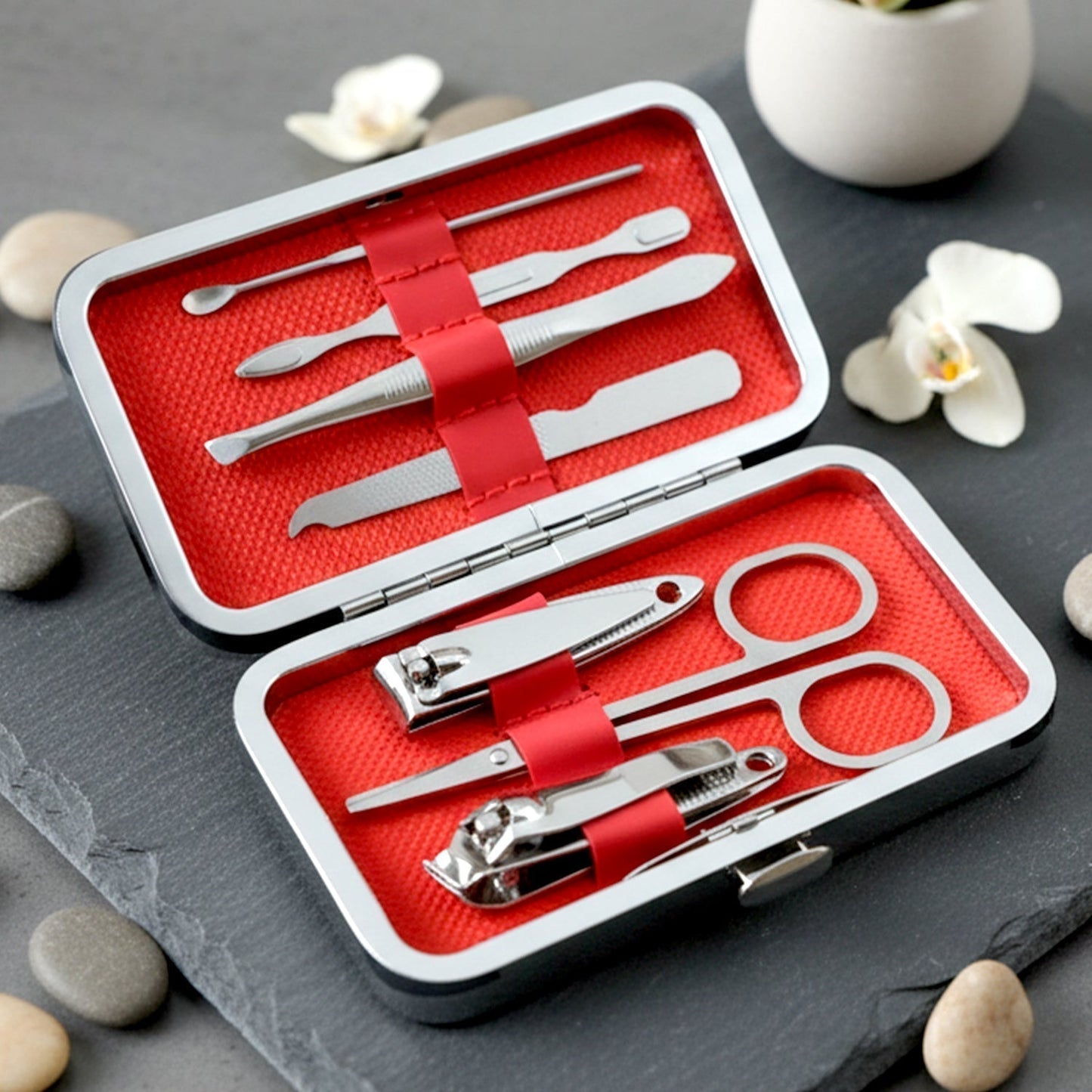 7 in 1 Stainless Steel Manicure Pedicure Grooming Kit