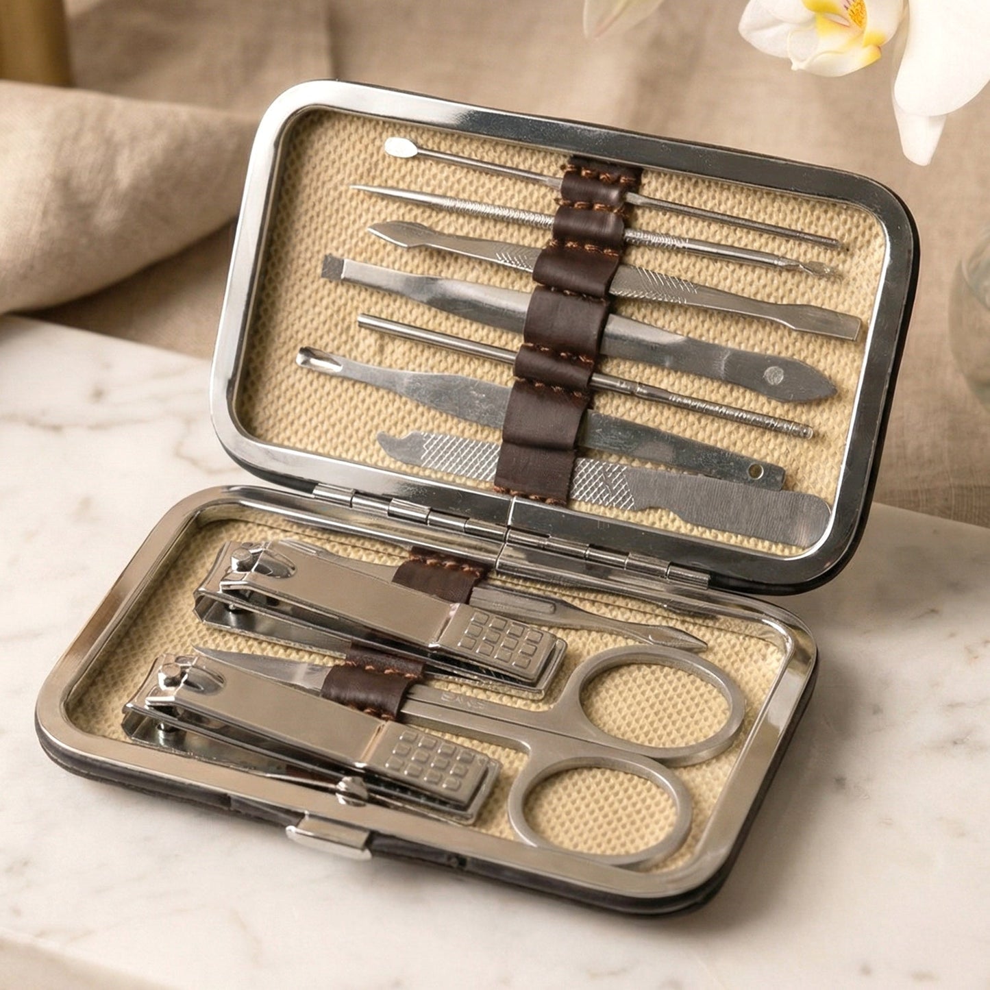 11 in 1 Stainless Steel Personal Grooming Manicure Pedicure Care Kit