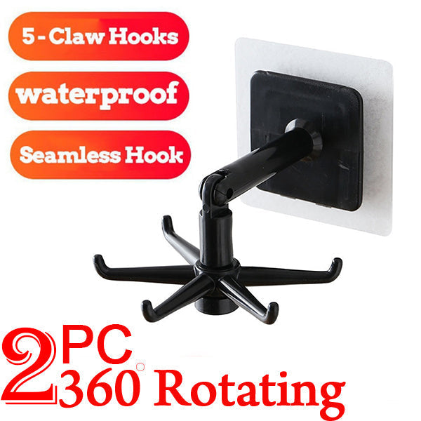 360° rotatable hooks for hanging (Pack of 2) (Brown Box)