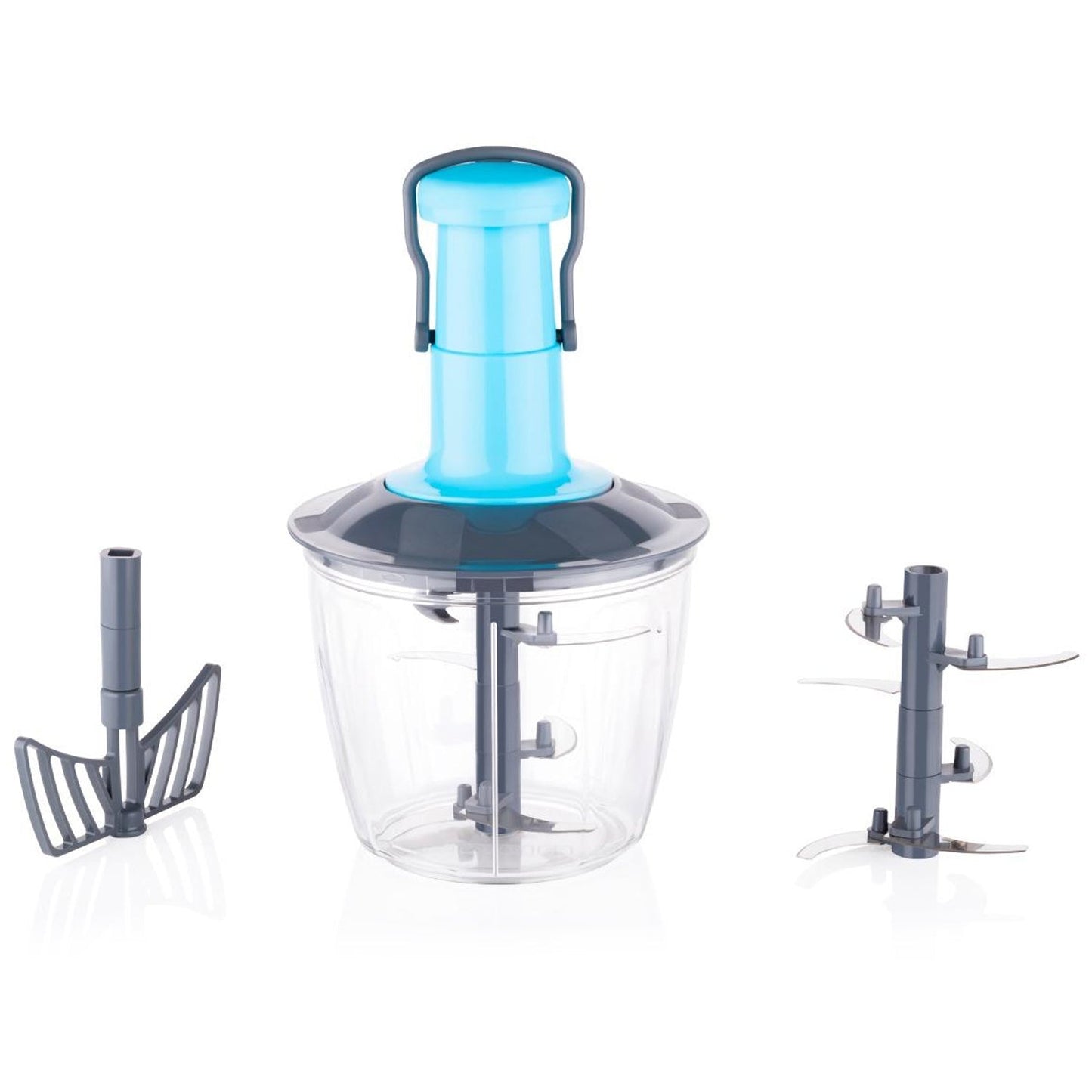 6 Blades Manual Hand-Press Vegetable Chopper (950 ML / Mix Color)