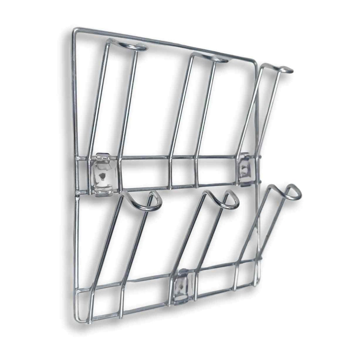 Wall-Mounted Stainless-Steel Cup & Mug Holder Rack (25 x 25 cm, 1 Pc)