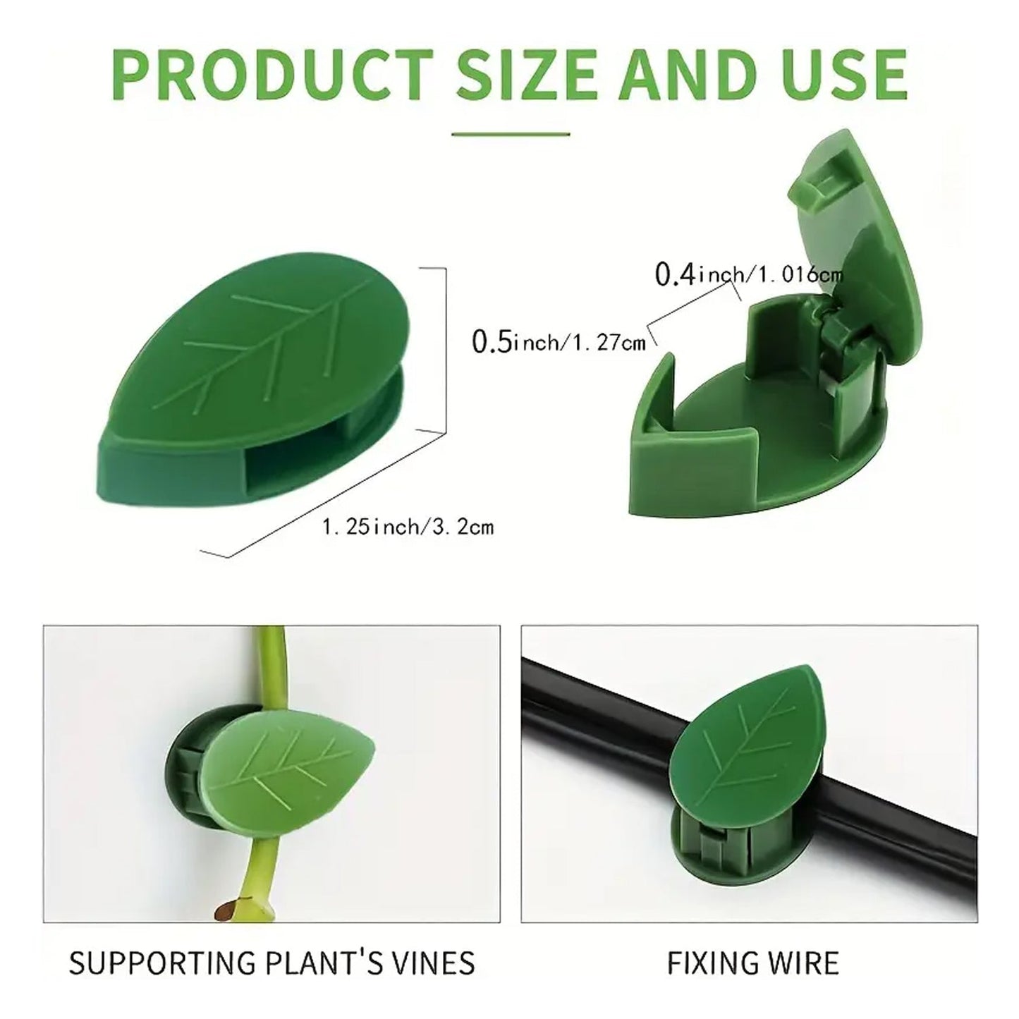 Plant Climbing Wall Clip, Self-Adhesive Vines Support Hooks for Indoor Outdoor Use (10 Pcs Set)