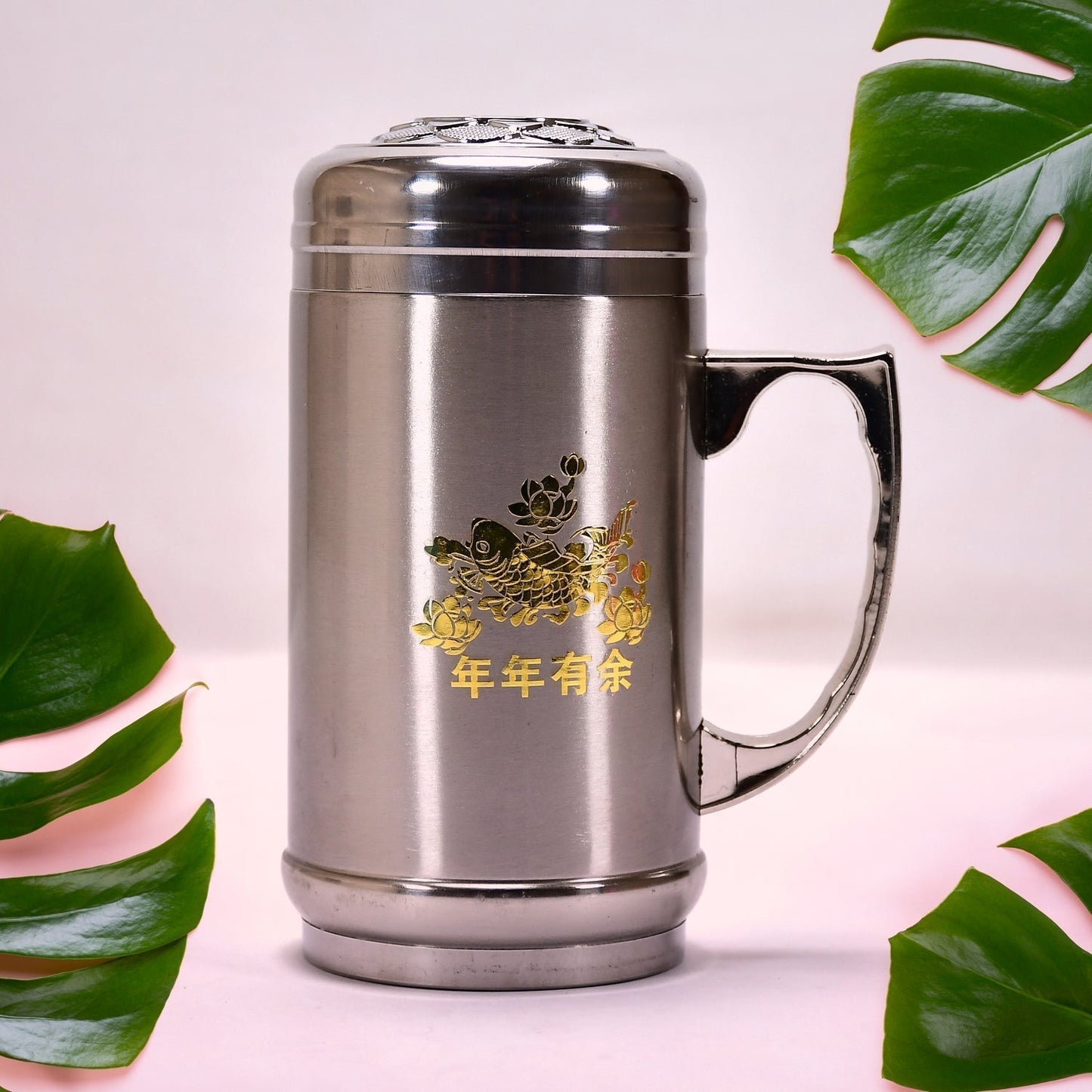 DOUBLE STAINLESS STEEL MUG BOTTLE FOR TRAVEL, HOME, OFFICE, SCHOOL 400ML