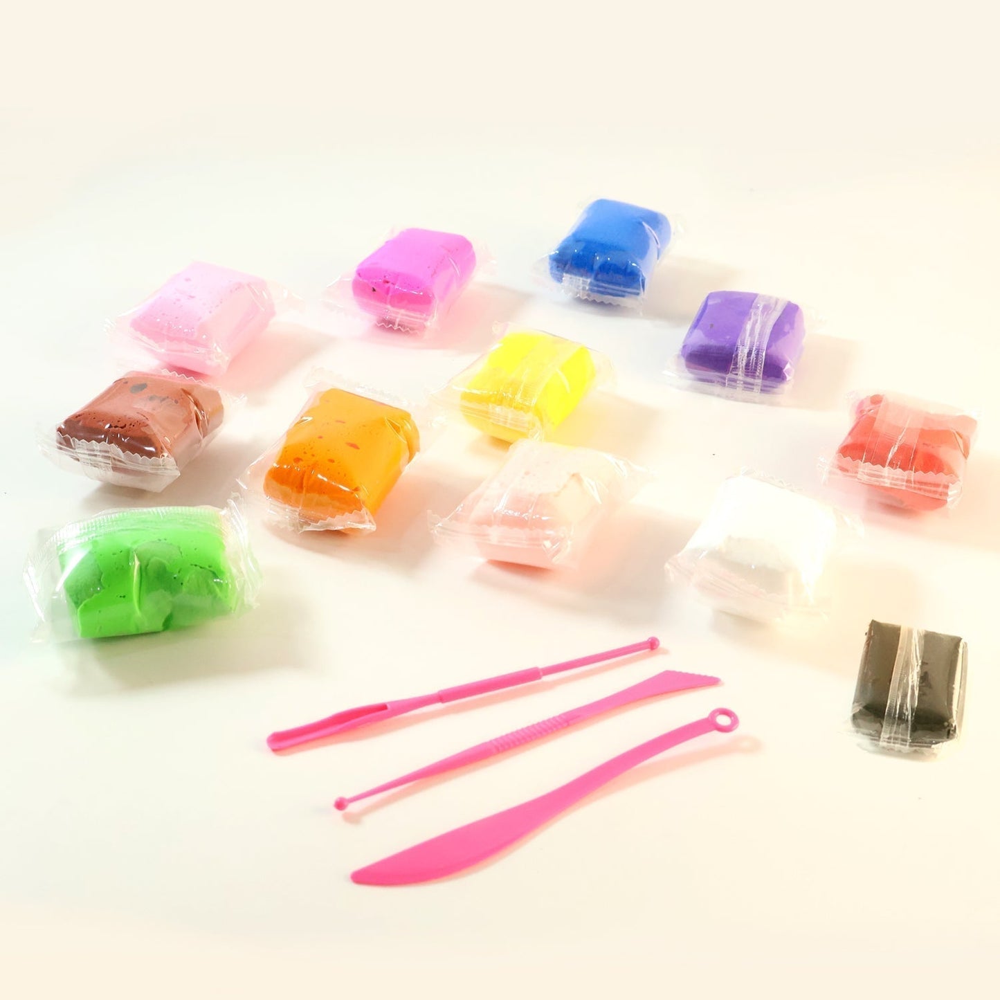 Kids 12 Color Antibacterial Super Clay Set for Creative Play (1 Set)
