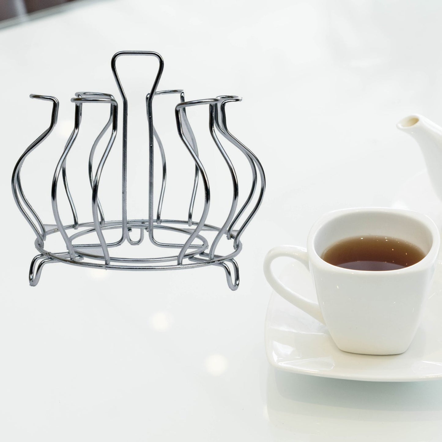 Stainless Steel Glass Holder Glass Hanging Organizer for Kitchen Bars Pubs (MOQ :- 2 Pc)