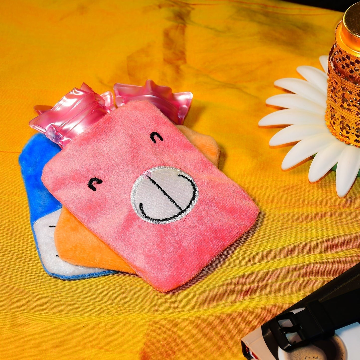 Pink Hot Water Bag with Cover – Relief for Neck, Shoulders & Cramps