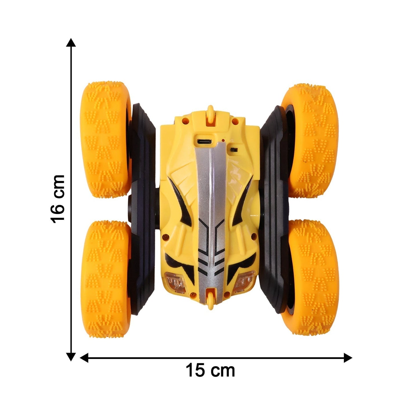 Remote Control Double Flip Stunt Car Rechargeable RC Toy for Kids Play (1 Pc)