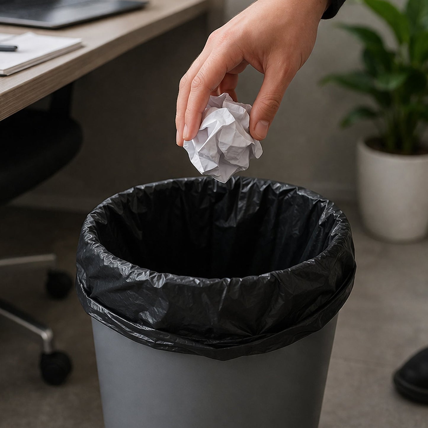 Heavy Duty Garbage Bags Roll (1 Roll, 30 Bag, 45x55 Cm)