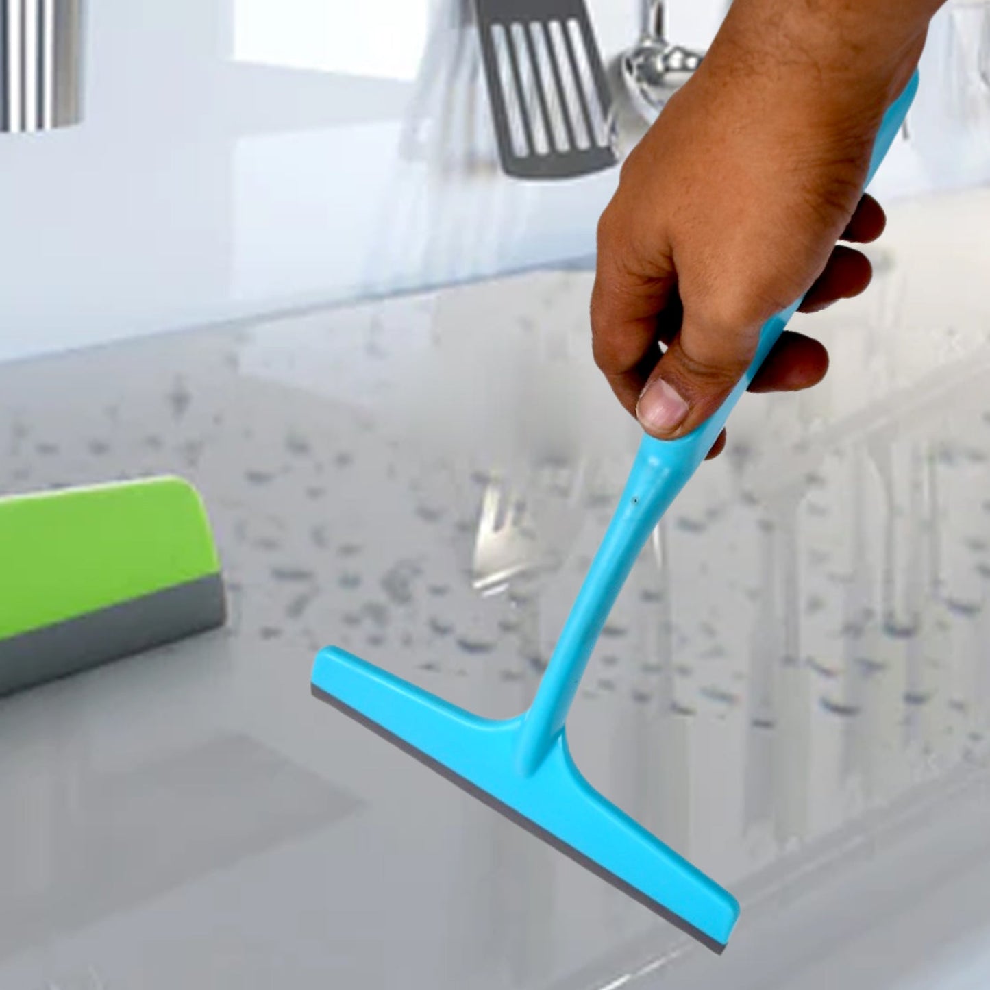 Kitchen Platform and Glass Wiper No-Dust Broom, Long Handle, Easy Floor Cleaning