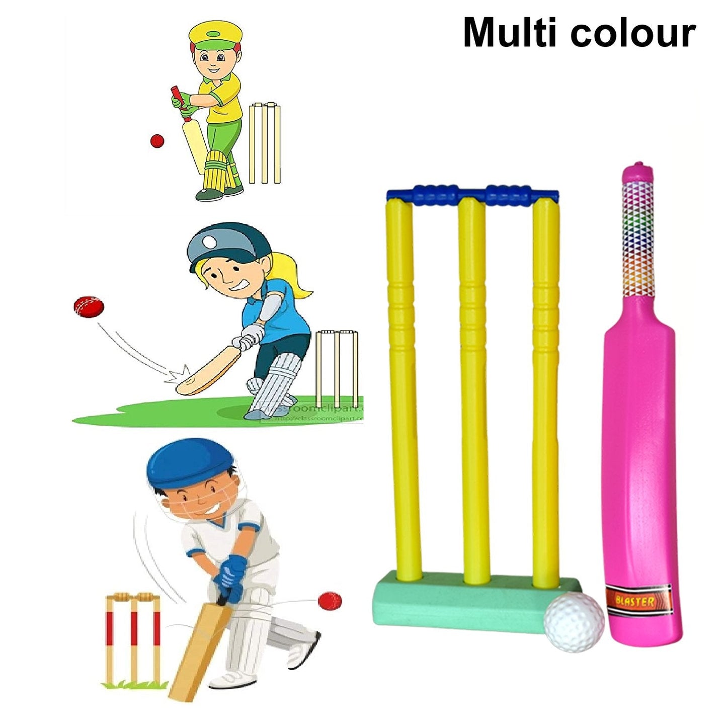 Plastic Cricket Bat Ball Set for Boys and Girls