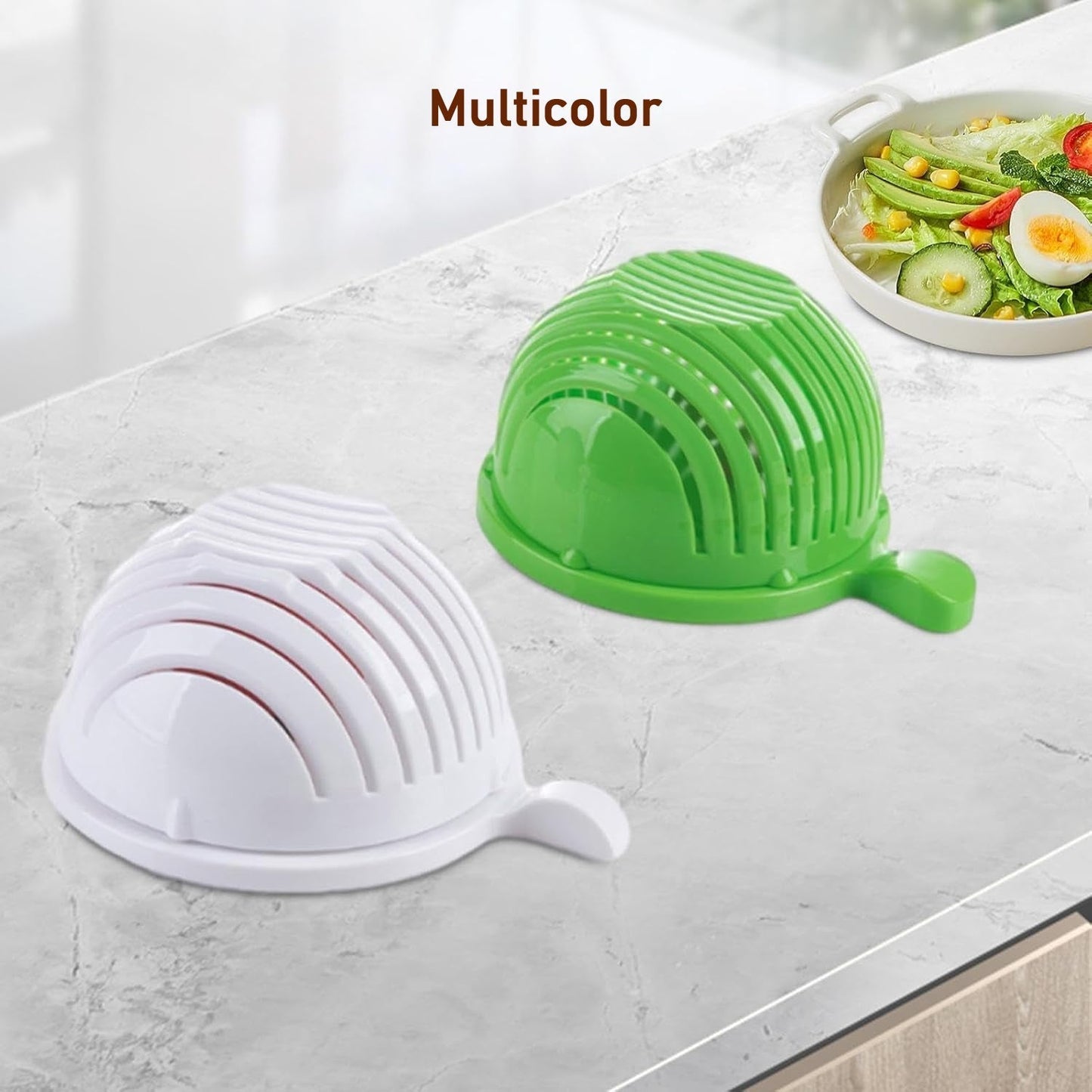 Plastic 60 Seconds Salad Cutter Salad Maker Salad Bow (1 Pc)