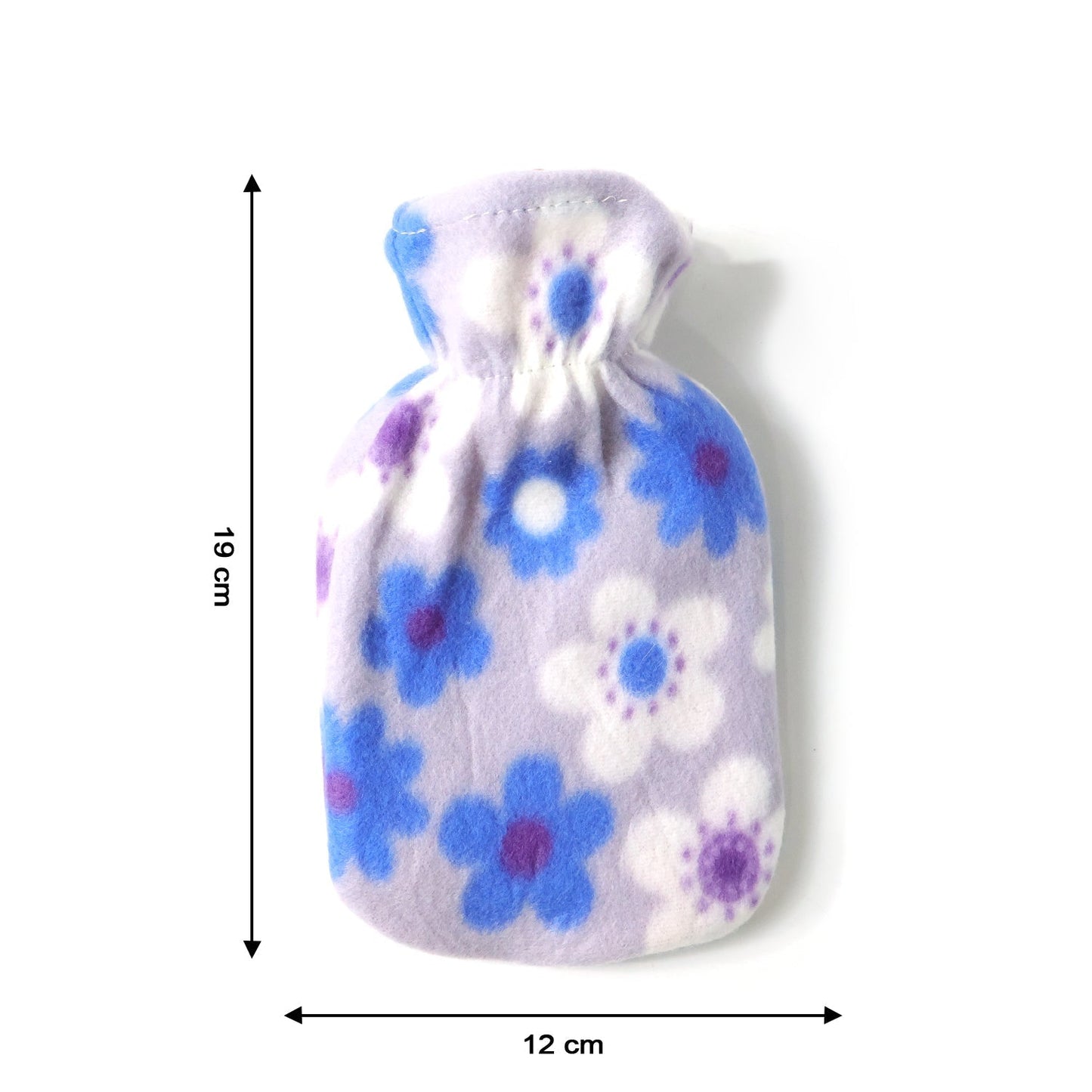 Floral Printed Soft Plush Hot Water Bag And Cover (19x12 Cm)