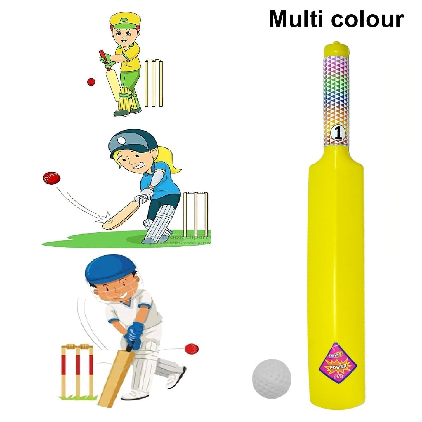 Plastic Cricket Bat Ball Set for Boys and Girls