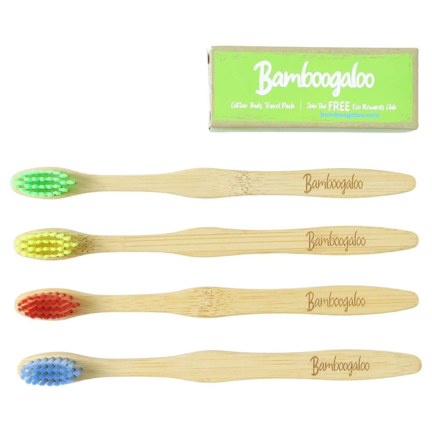 Bamboo Toothbrush Set for Adults (Pack of 4)