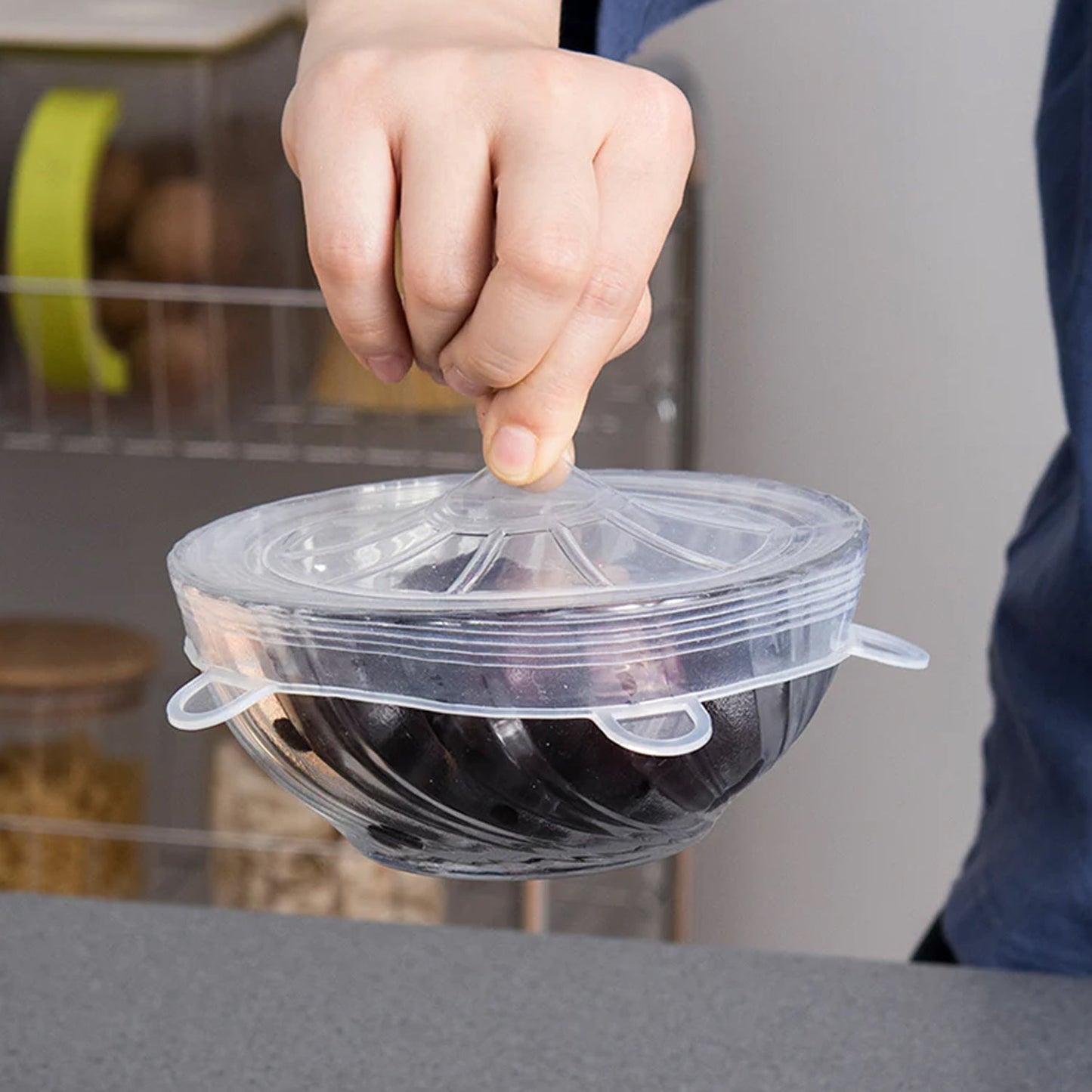 Reusable Stretchable Food Cover Set (6 Pc)