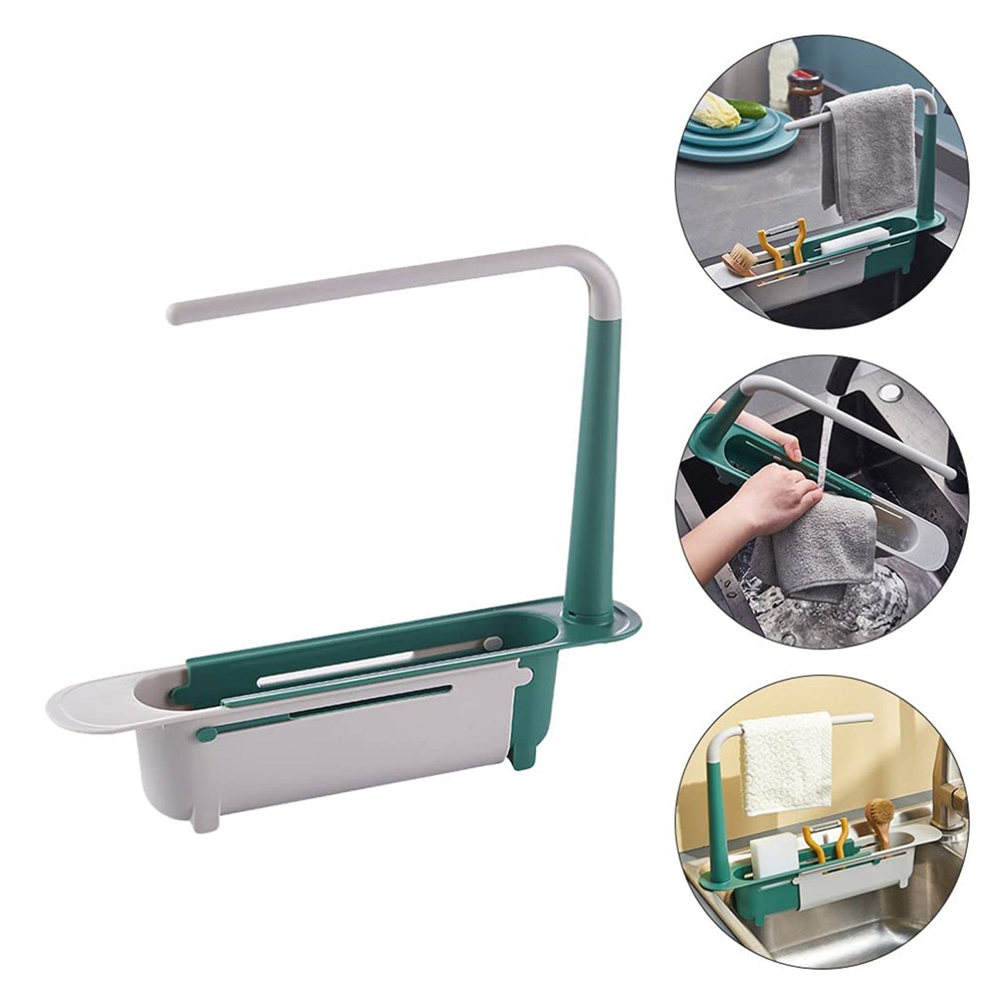 Expandable Kitchen Drying Basket Rack for Kitchen Use (1 Pc)