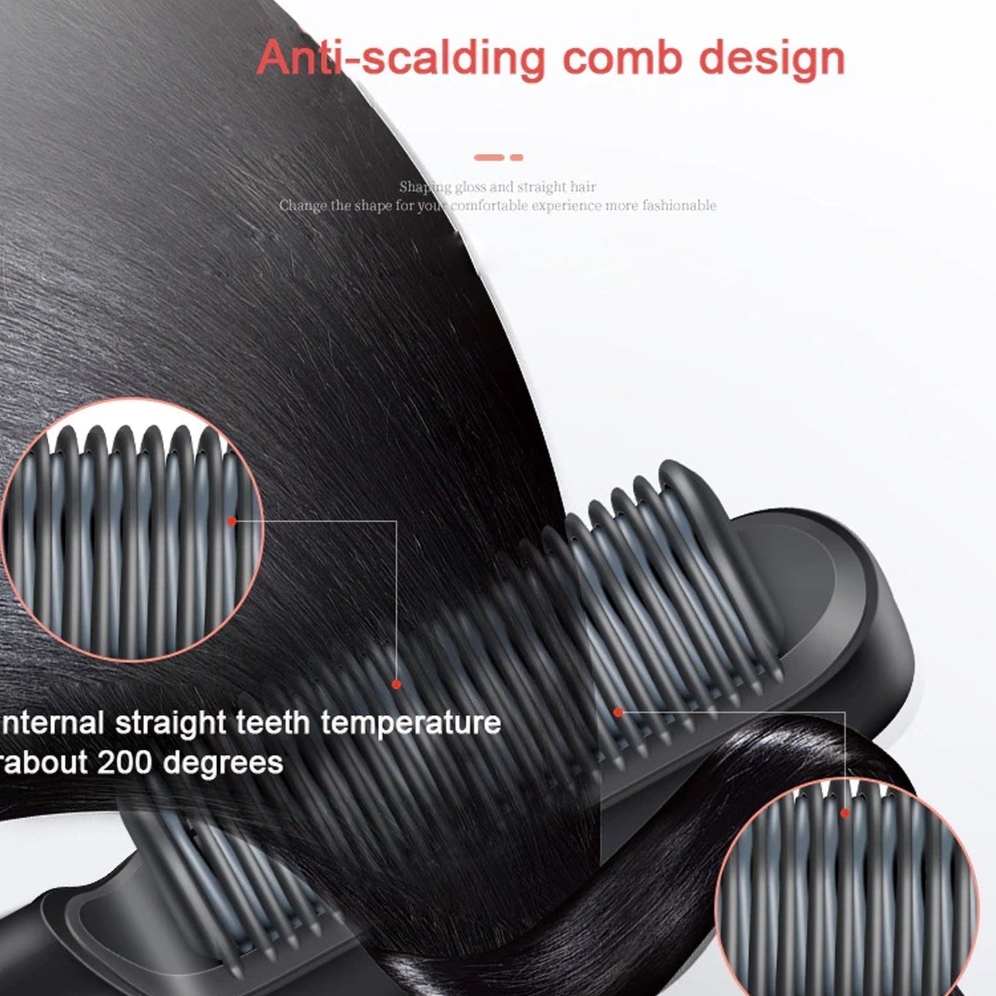 Hqt-909B Hair Straightener Used While Massaging Hair Scalps And Head., Hair accessories