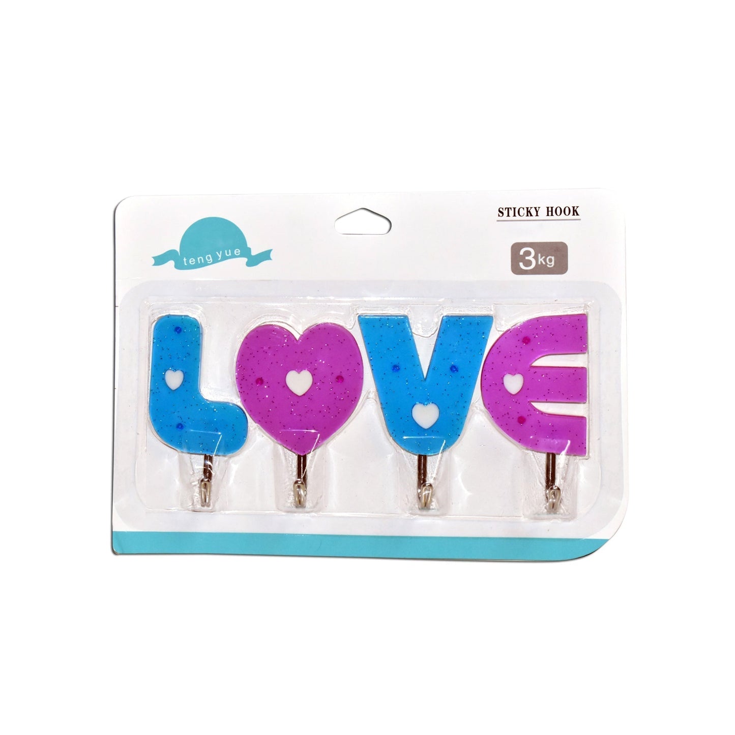 Love Shape Self Adhesive Hooks